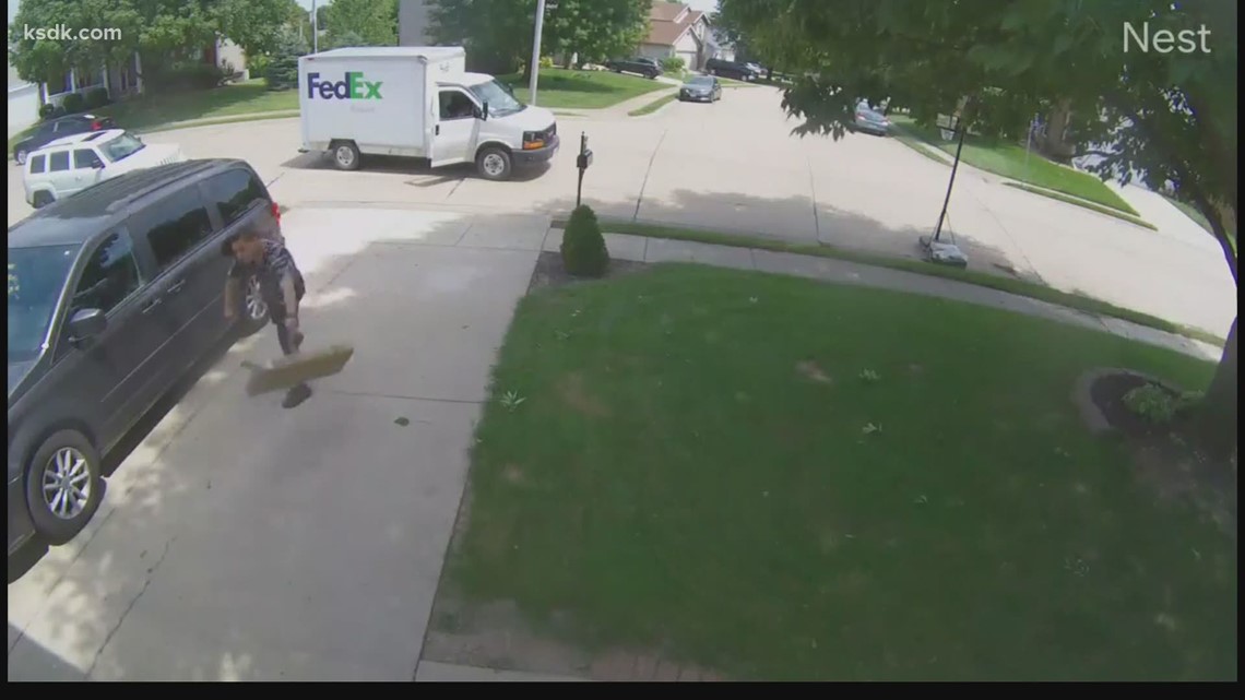 FedEx delivery driver fired after security camera shows him throwing ...