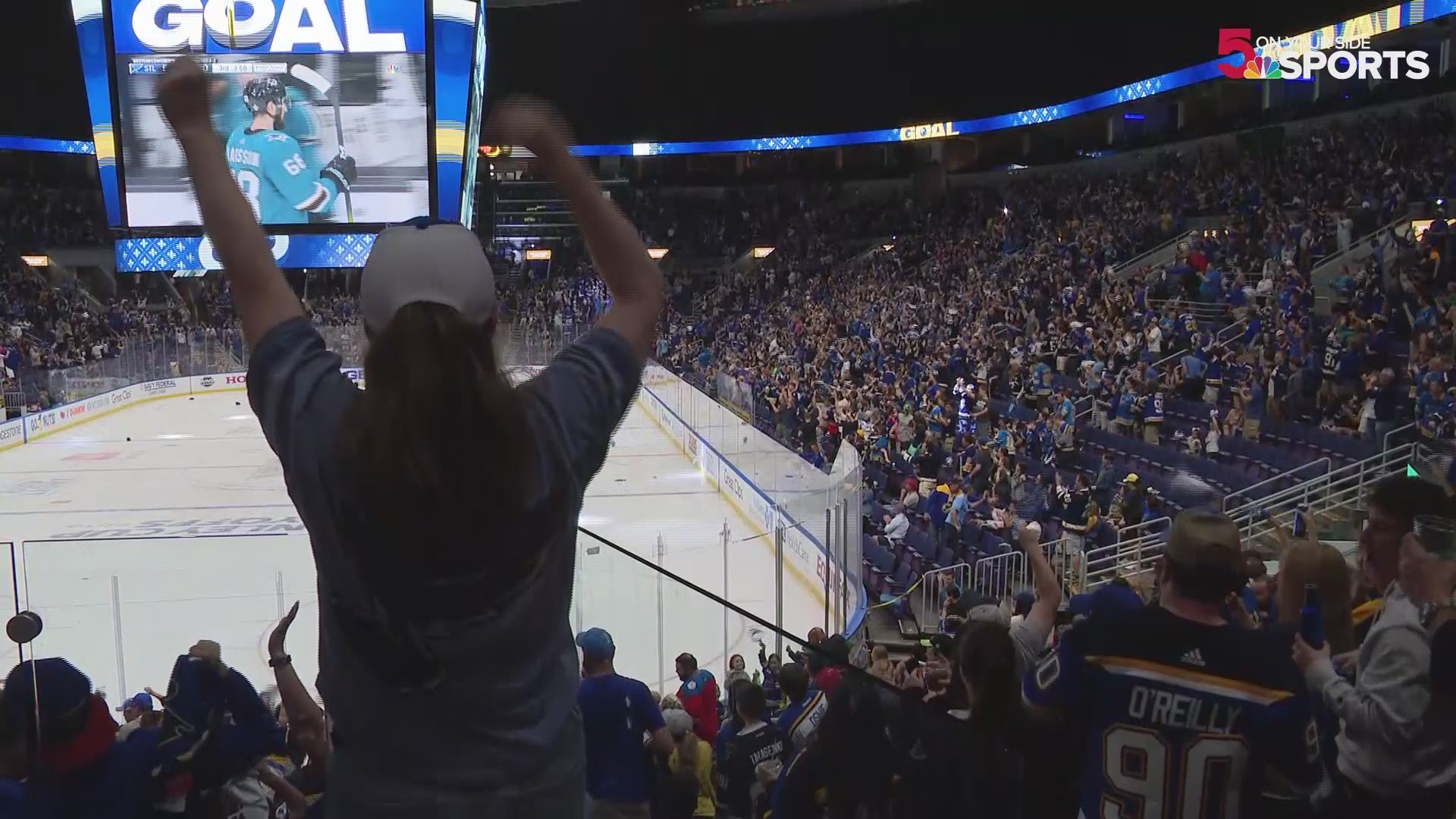 Game 5 wasn't in St. Louis, but Blues fans still packed the Enterprise Center for a watch party. They even threw hats onto the ice when Schwartz got his third goal of the game.