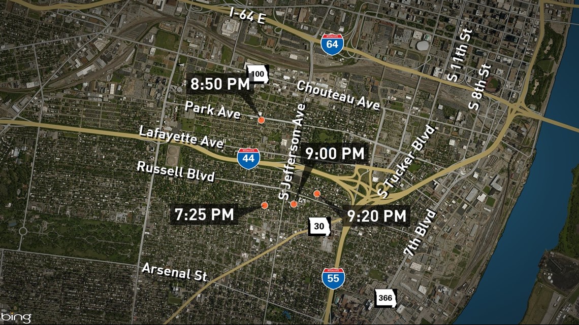 4 carjackings in 2 hours in a 1mile area Tuesday in St. Louis