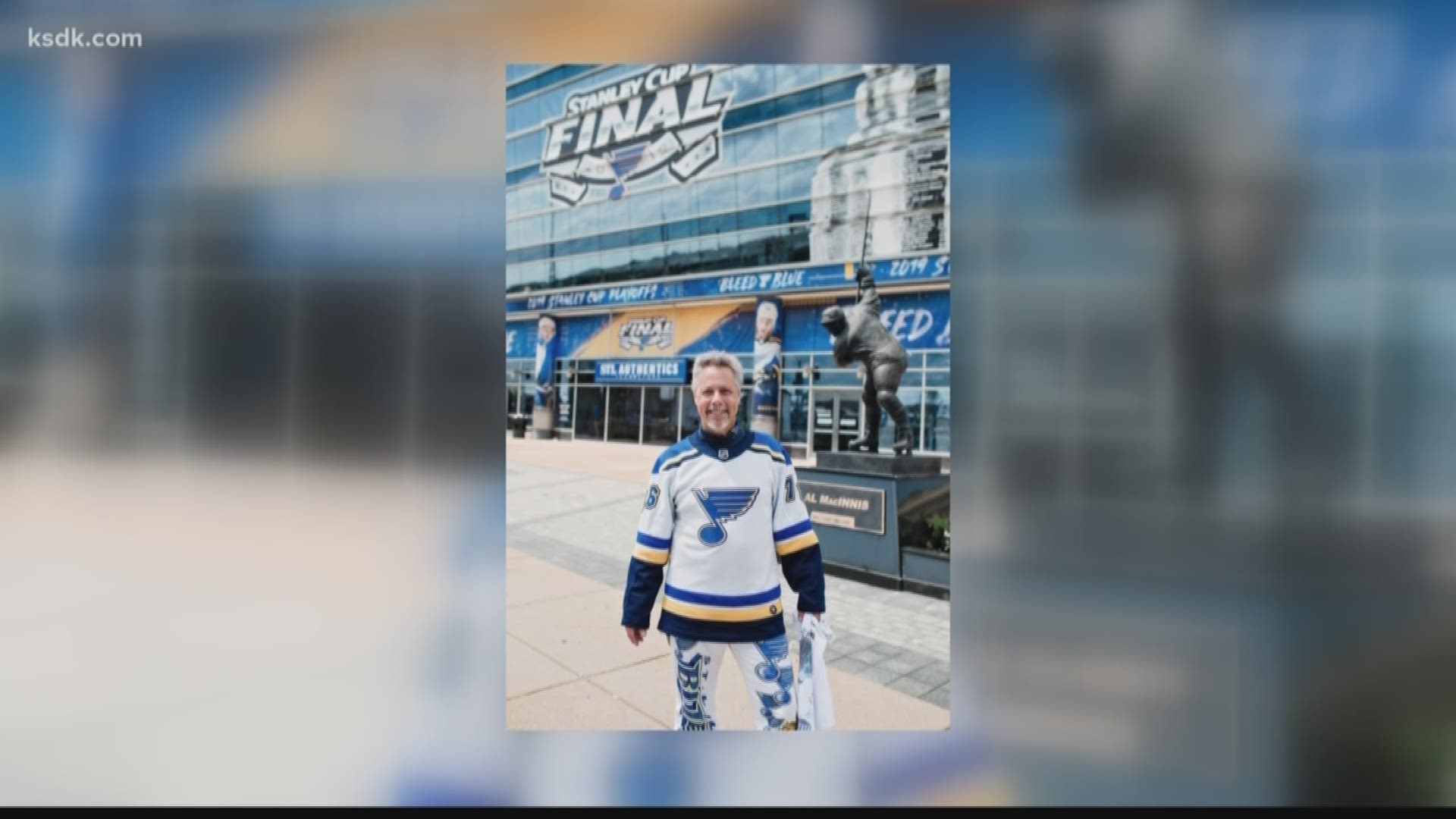 If you've been to any Blues games in recent history, you've definitely seen this guy. Rene Knott caught up with the ultimate Blues fan--the Towel Man.