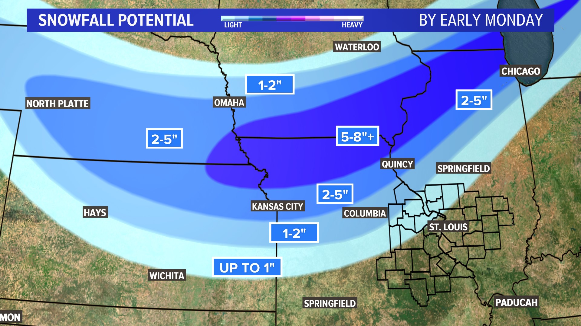 STORM ALERT Blizzard warning extended eastward in Missouri, tornado