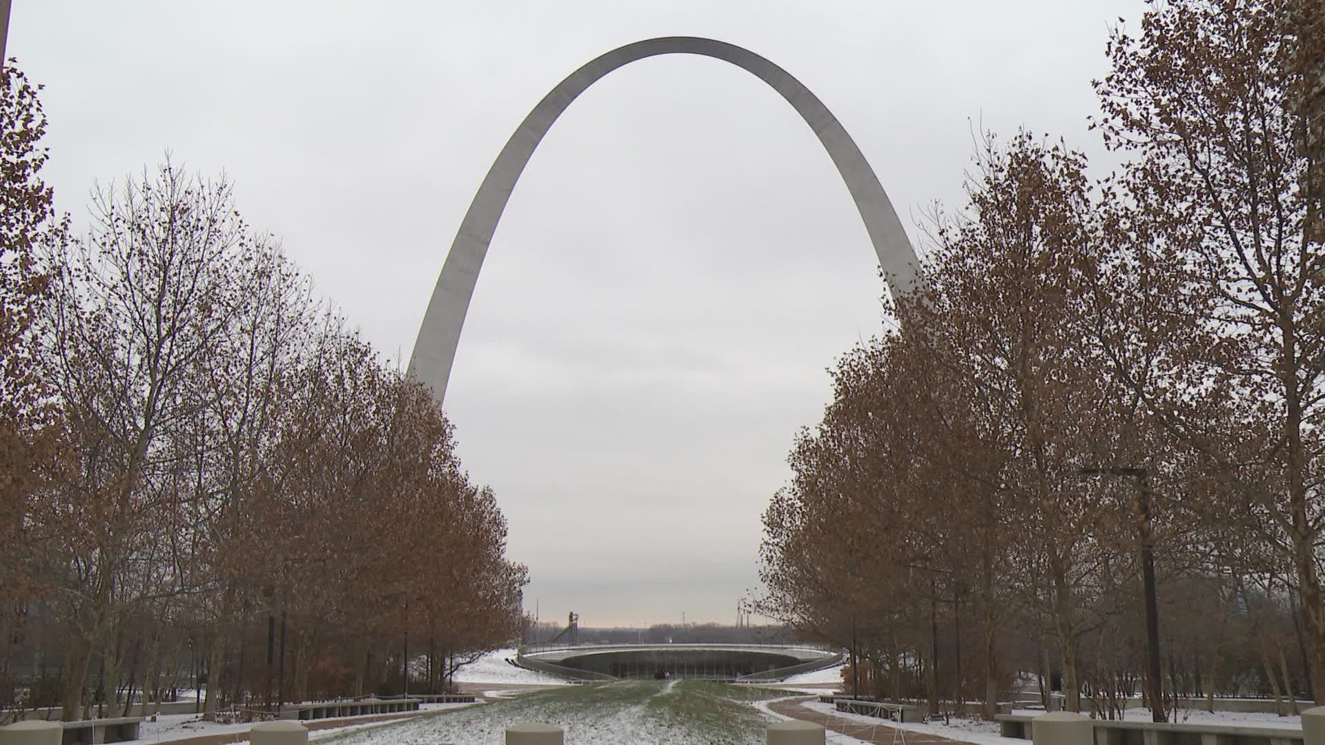The Gateway Arch will require staff and visitors to wear face masks inside buildings on park grounds starting Tuesday. Masks will be available to visitors for free.