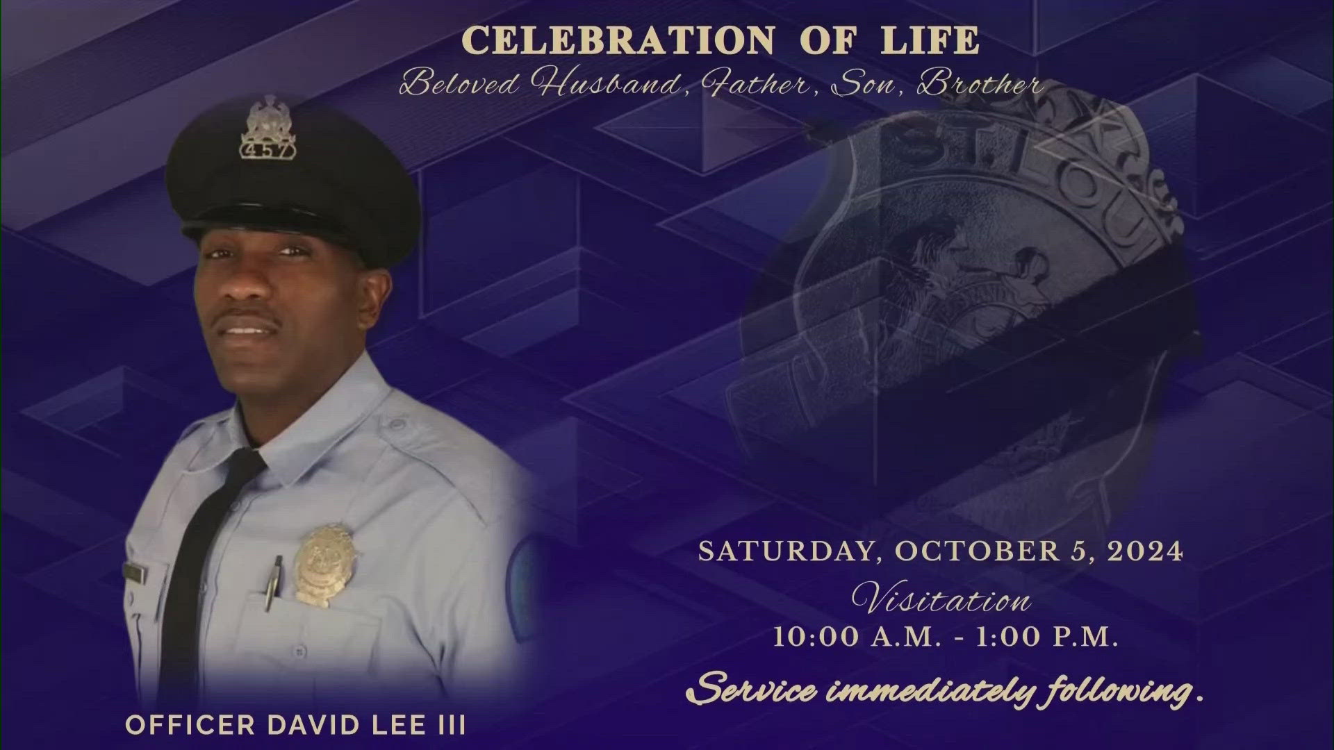 Family members, law enforcement family and St. Louis remember Officer David Lee. He was killed in the line of duty in September.