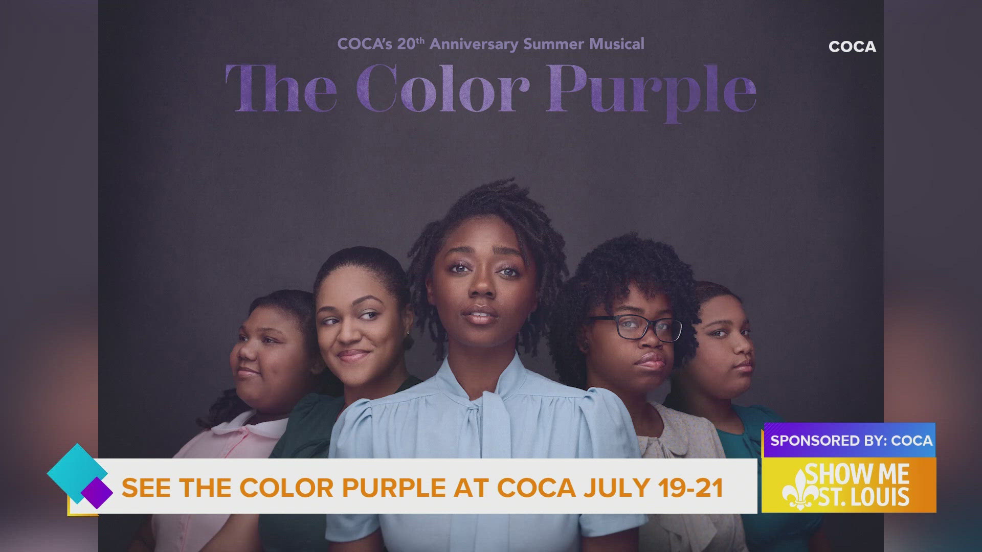 Exciting production of The Color Purple at COCA running 7/19-7/21