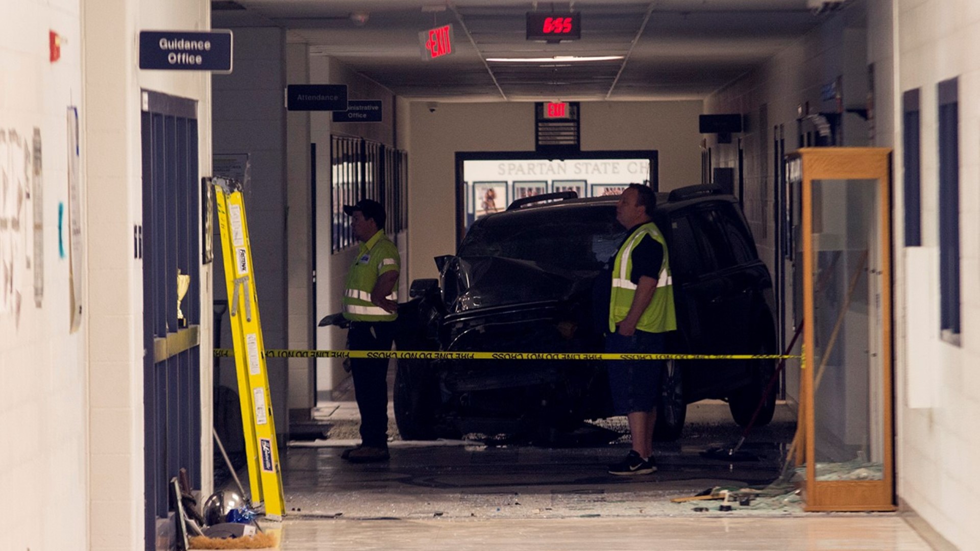 Francis Howell Central High School closed after student drives car