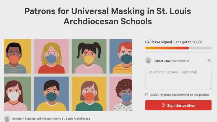 Parents petition against Archdiocese optional mask rule