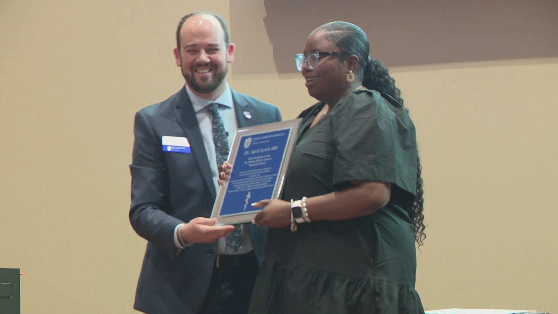 Thursday night, the Saint Louis University School of Medicine honored one of their soon-to-be graduates.