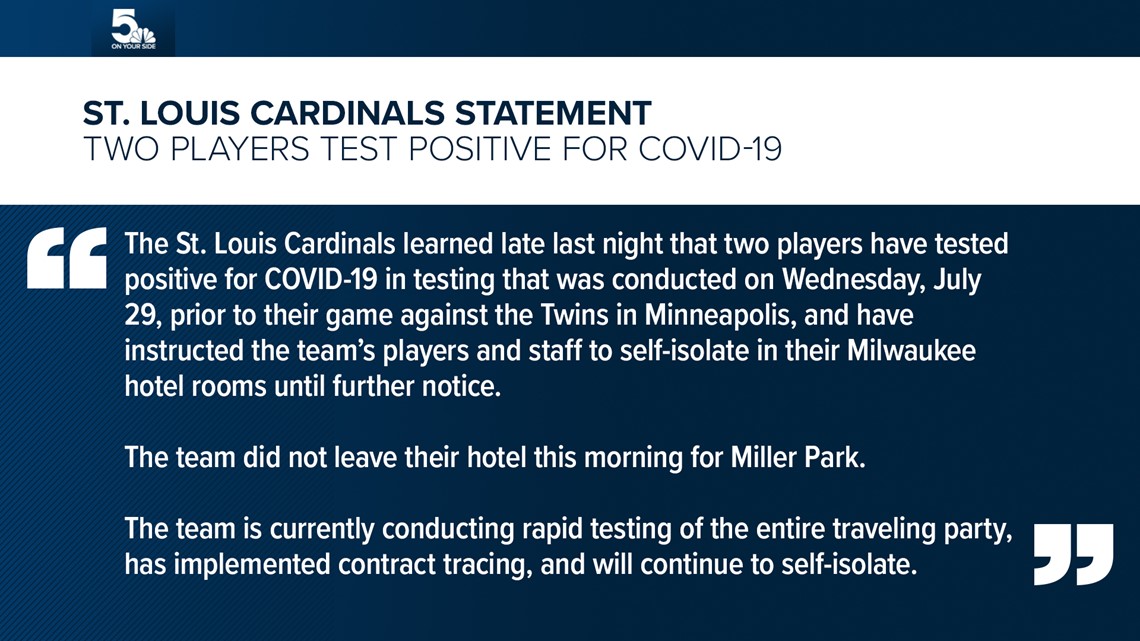 Cardinals-Brewers game postponed due to coronavirus | www.semadata.org