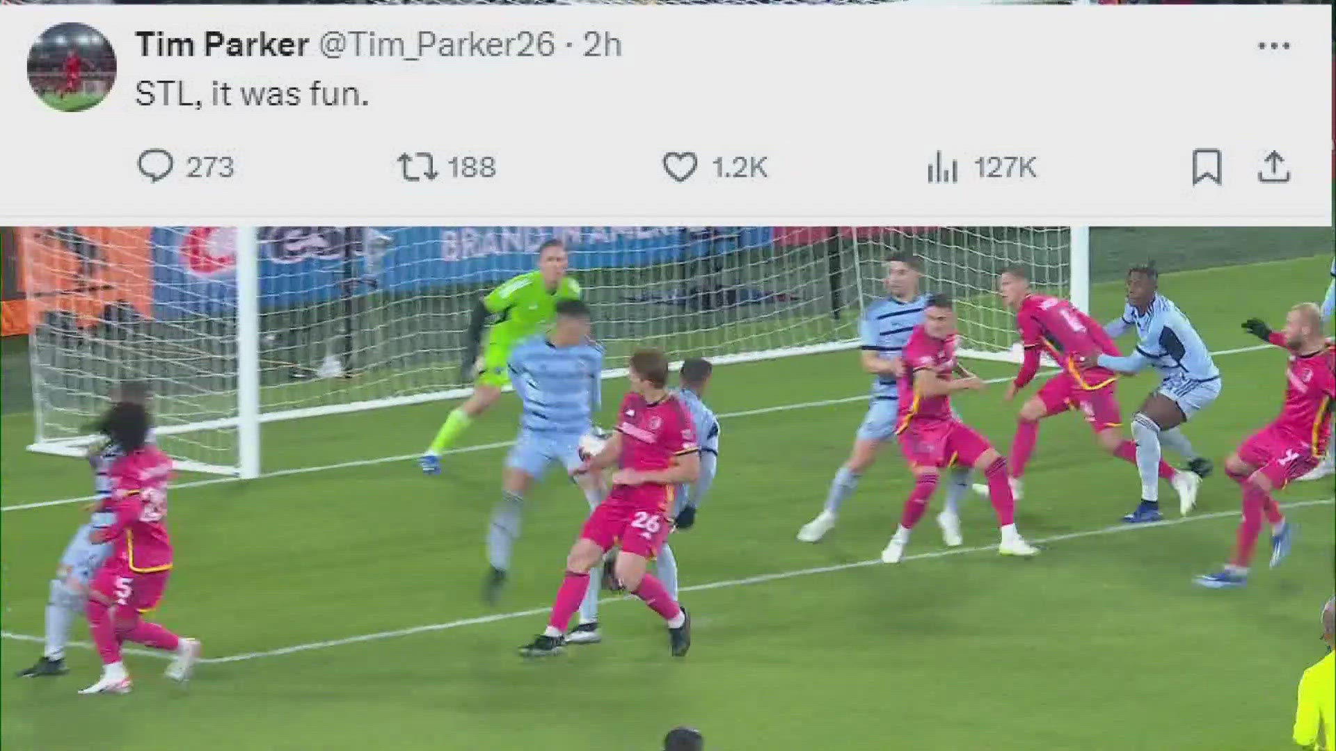 St. Louis CITY SC will trade center-back Tim Parker to the New England Revolution, according to a report. He scored the team's first goal in franchise history.