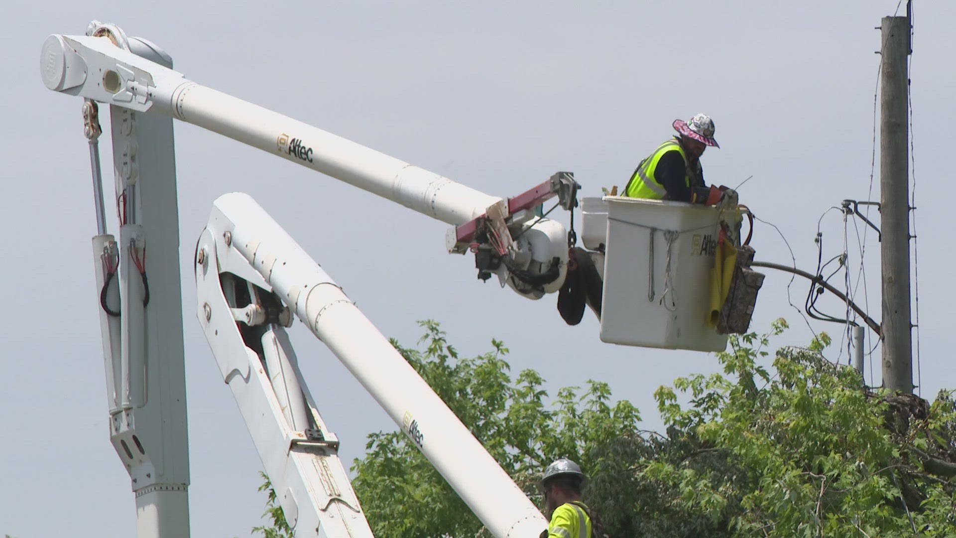 Recent storms damaged the power infrastructure. 
Thousands of Ameren Missouri customers remain without air conditioning during the hottest days of the year.