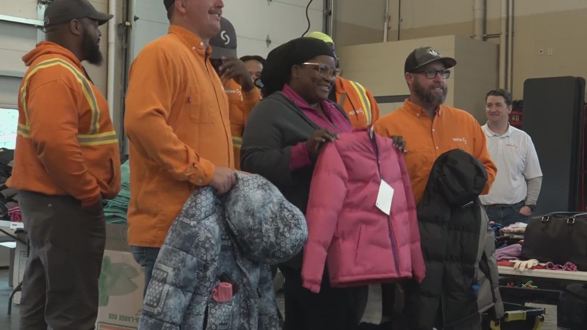 Organizers said more than 1,000 coats were given to families. Spire donated and helped distribute 700 coats.
