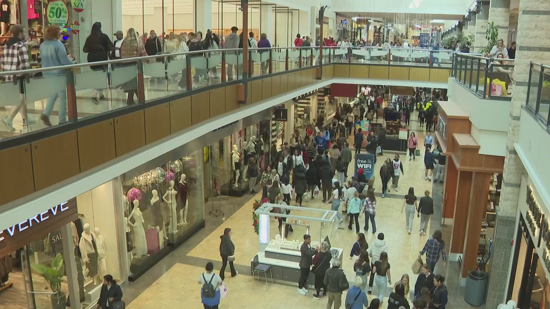 Shoppers say discounts ranged from low to deep discounts. Long lines and traffic were the themes of the day.