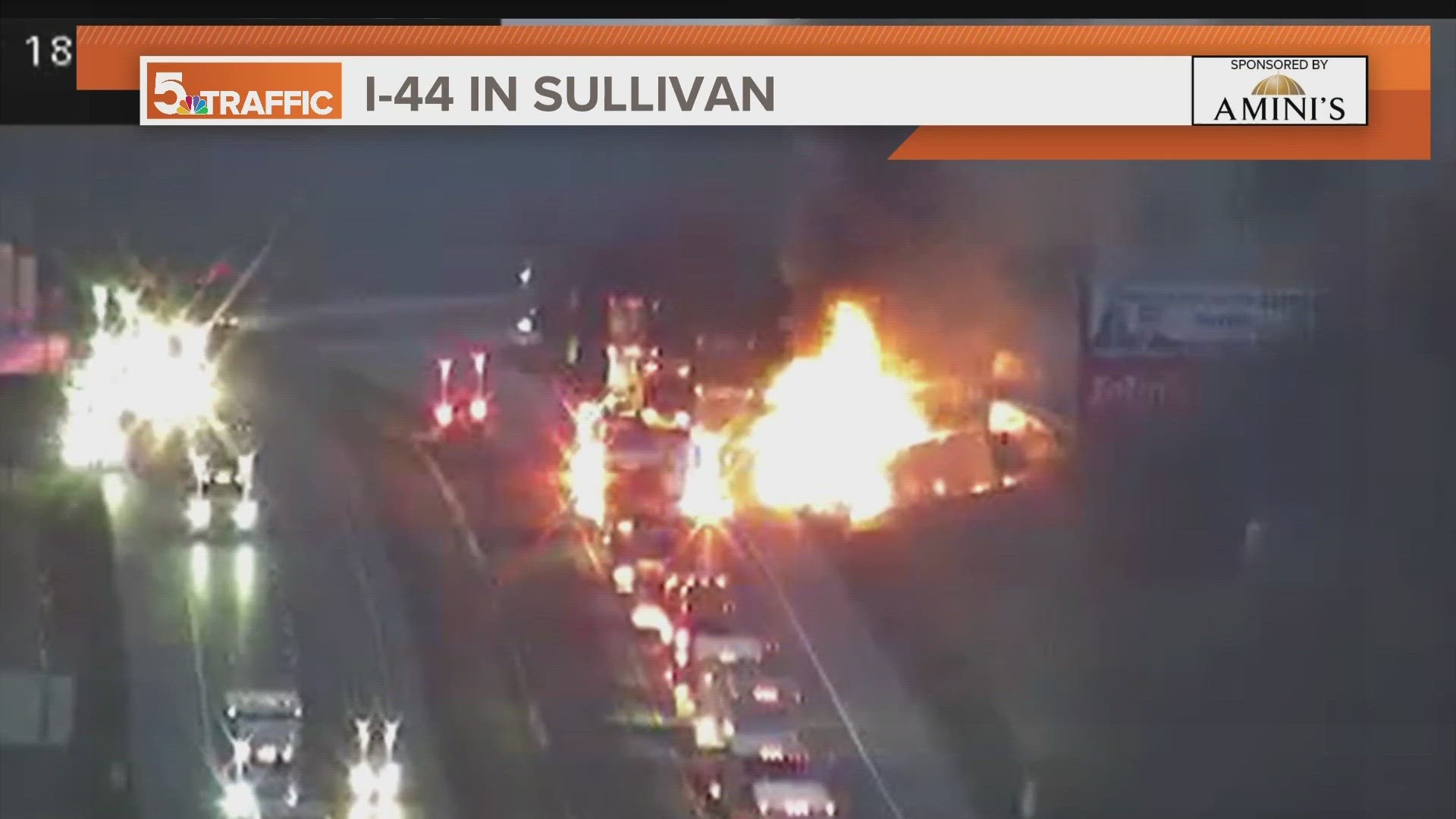 A semitruck fire on Interstate 44 in Sullivan, Missouri, is causing major delays for the morning commute. We're working to learn more.