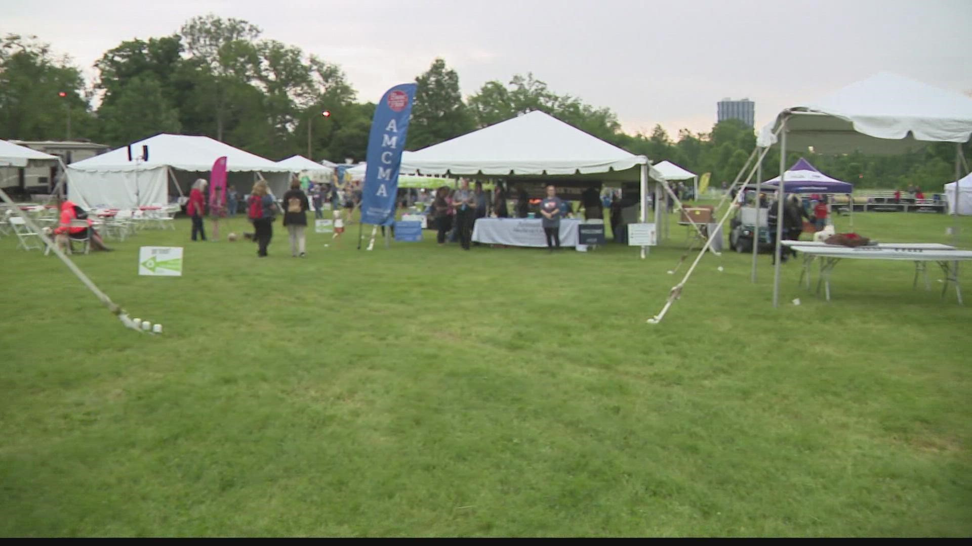 After a 2 year hiatus, Bark in the park returned to Forest Park this weekend. Due to the weather, the event had to be canceled halfway though.