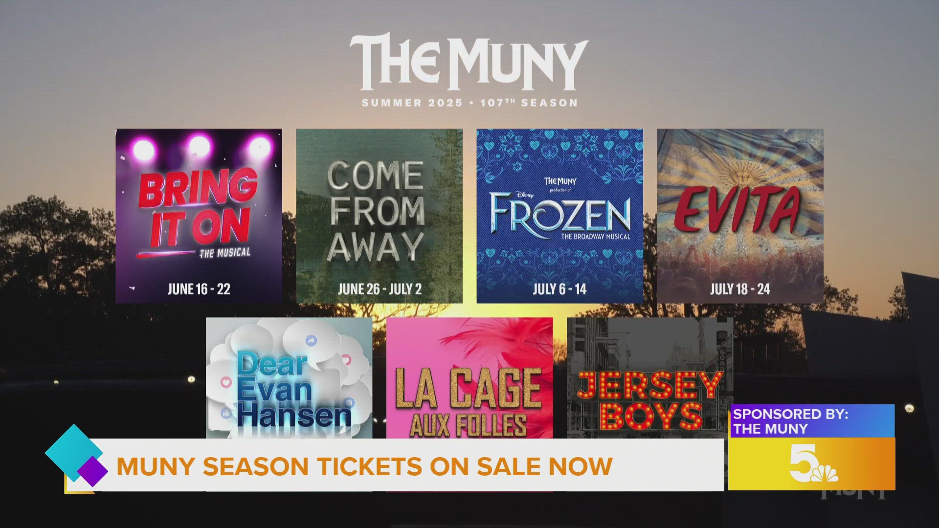 The Muny will receive the 2025 Regional Theatre Tony Award at the upcoming Tony Awards.