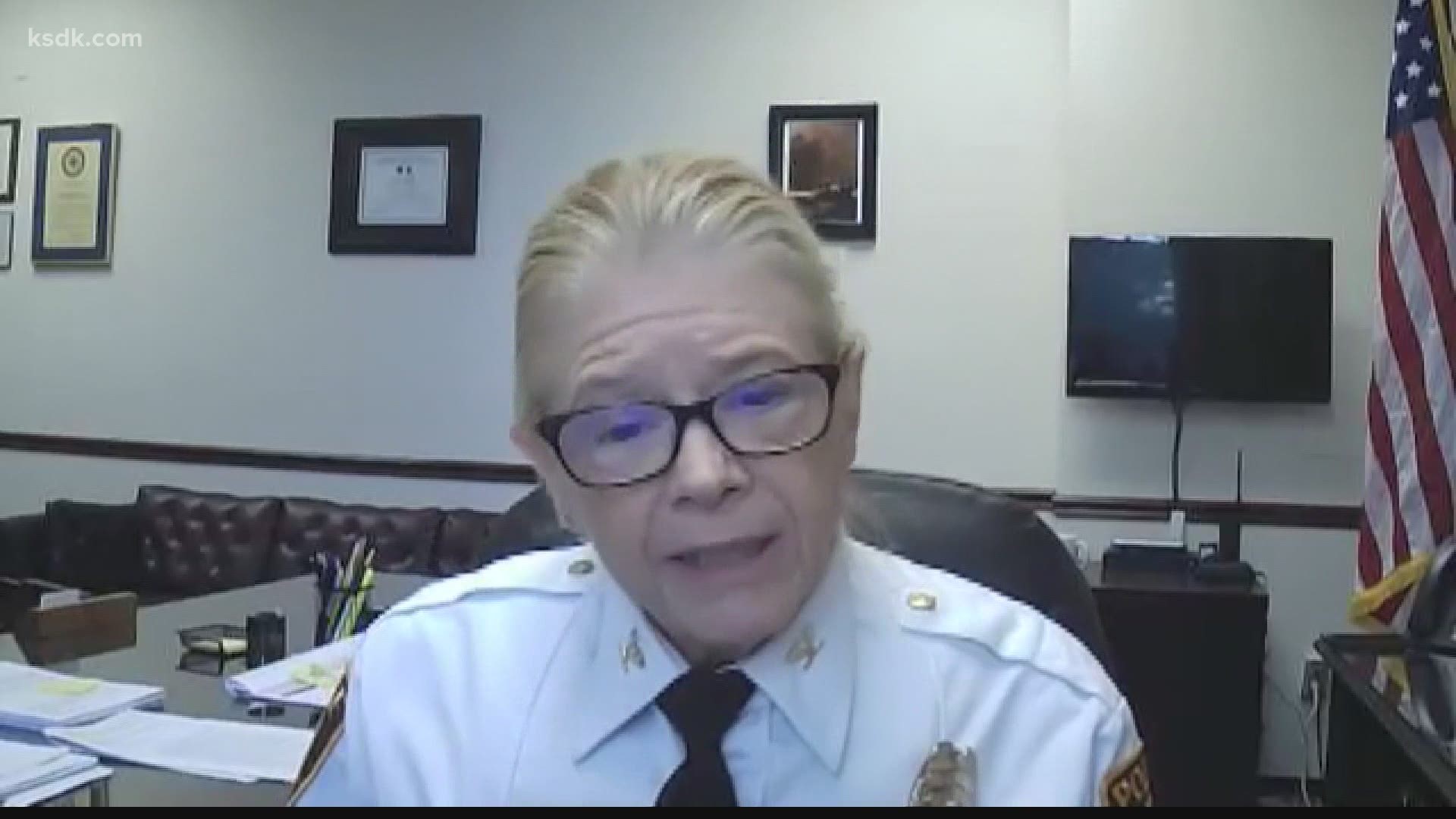 Chief Mary Barton said she was surprised by the no-confidence votes recently taken against her by the Black officers' organization and the St. Louis County Council