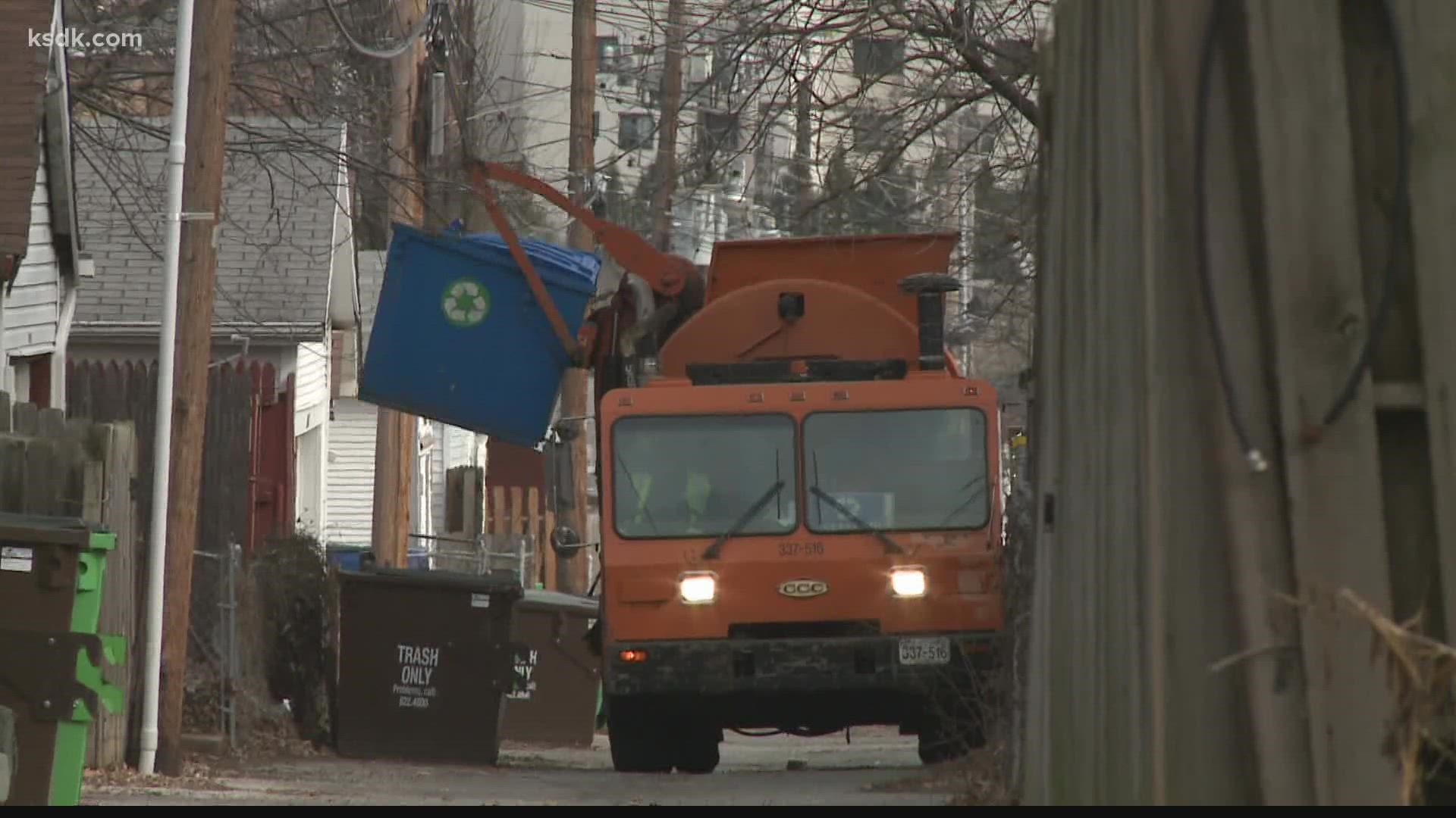 The city has stopped collecting some recycling but still keeps charging residents. Why?