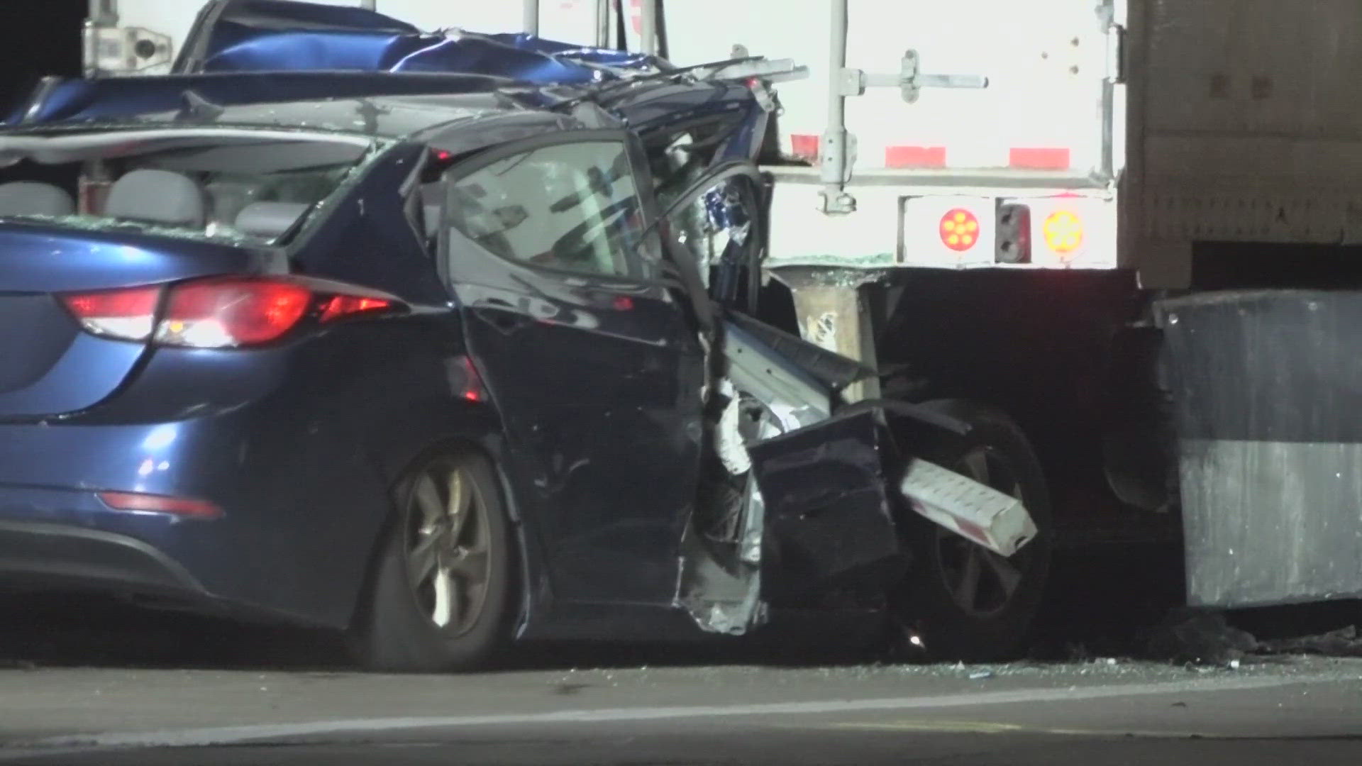 Illinois State Police said a driver died after crashing into the back of a stopped semitruck. The semi driver was uninjured.