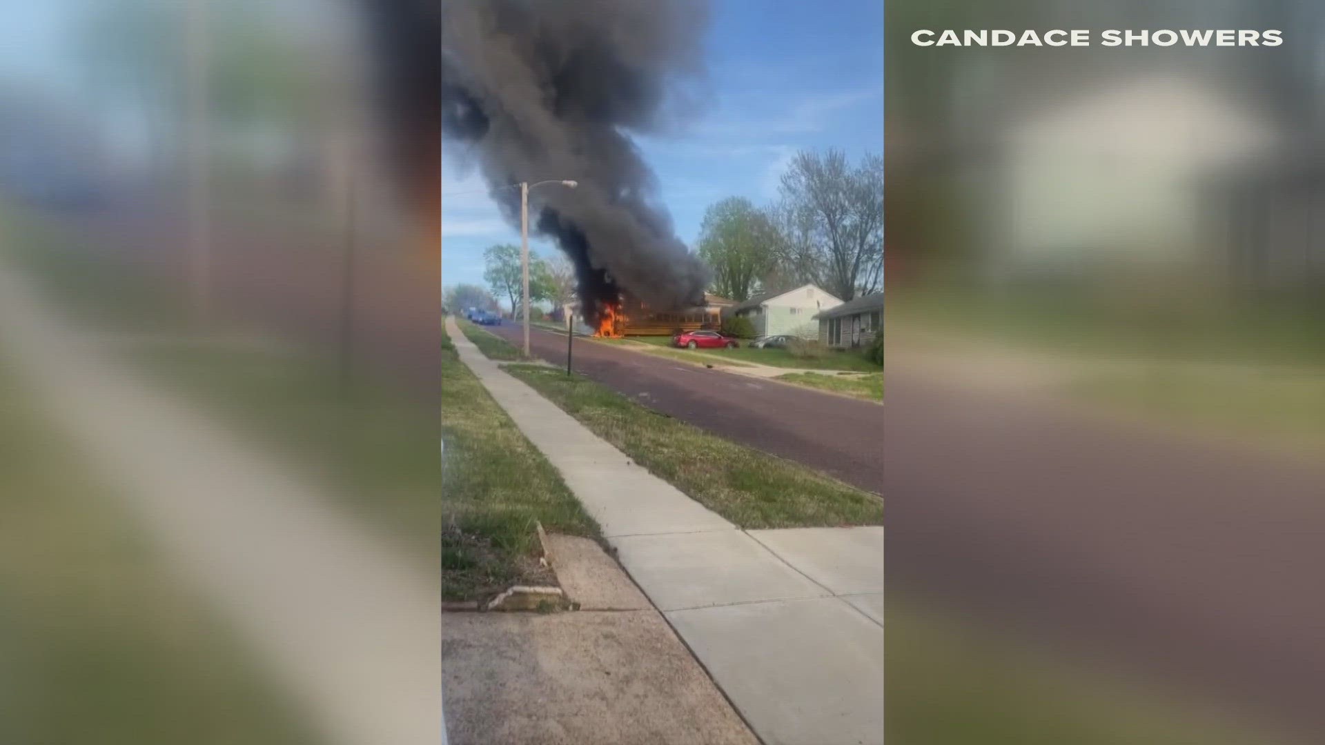 A moving school bus caught fire and slammed into a Normandy home. On Tuesday, the homeowner spoke to 5 On Your Side about the ordeal.
