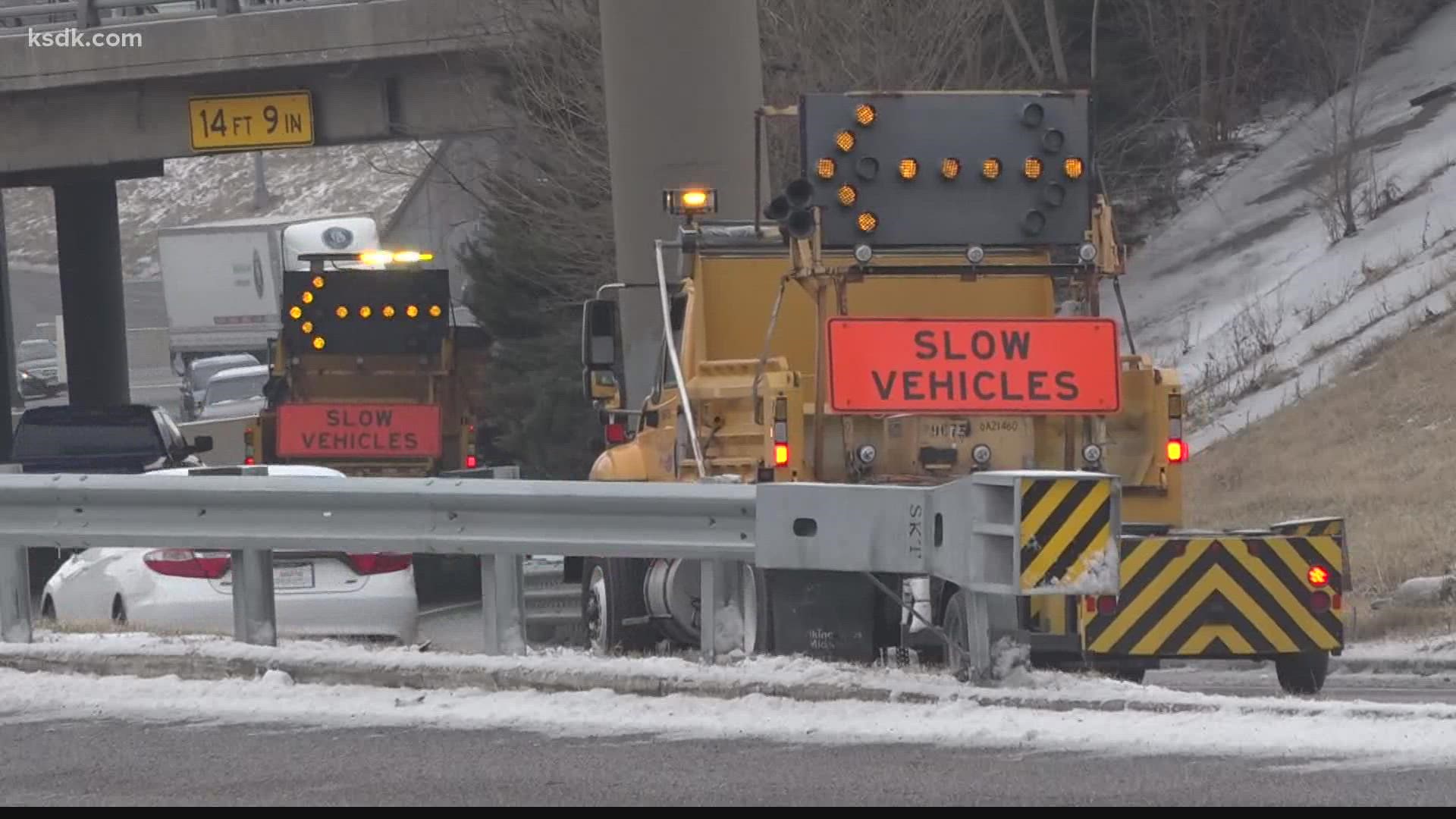 MoDOT officials said they don’t normally repair potholes on weekends, but the freeze-thaw cycle this season has made that necessary.