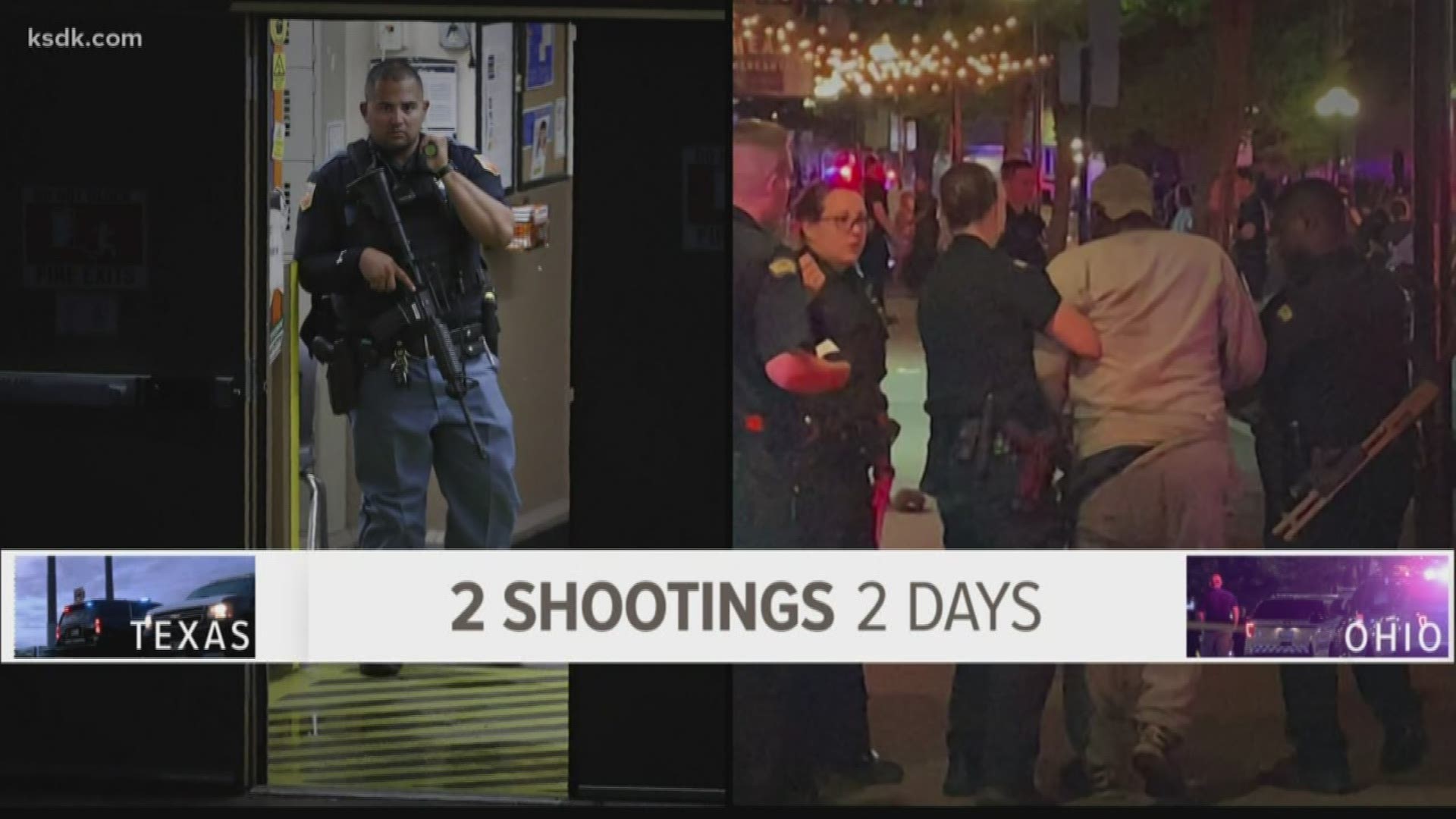 In less than 24 hours, 29 people were killed in two mass shooting incidents.