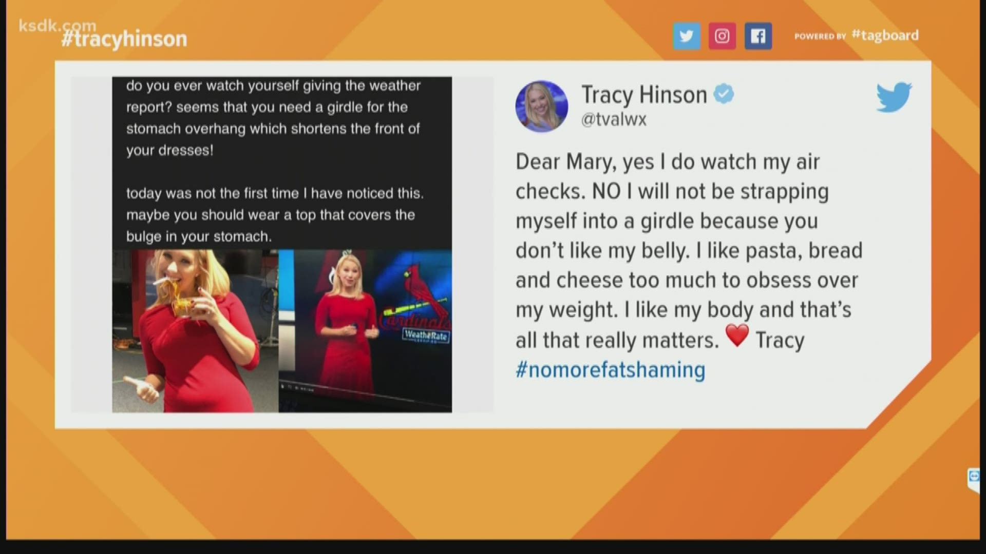 5 On Your Side's Tracy Hinson had the perfect response to a body-shamer.