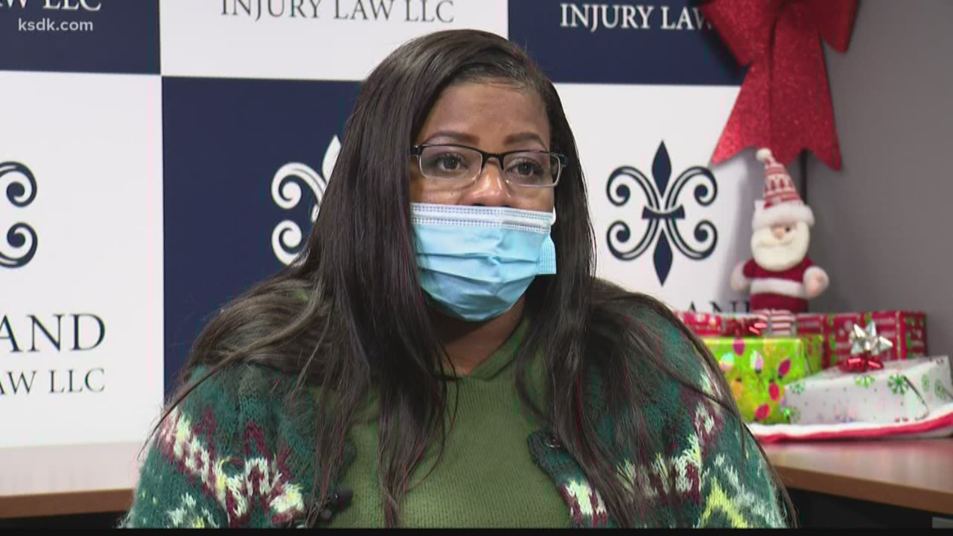 Ashley Hall, wearing a mask to protect her weakened immune system, said she forgives that officer — but it’s still hard to talk about what happened that day.