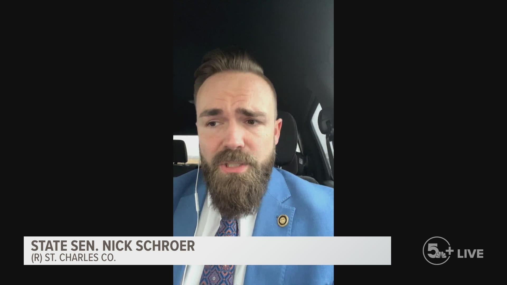 Missouri state senator Nick Schroer explained his push for a state takeover of St. Louis police and a higher threshold to change the state constitution.