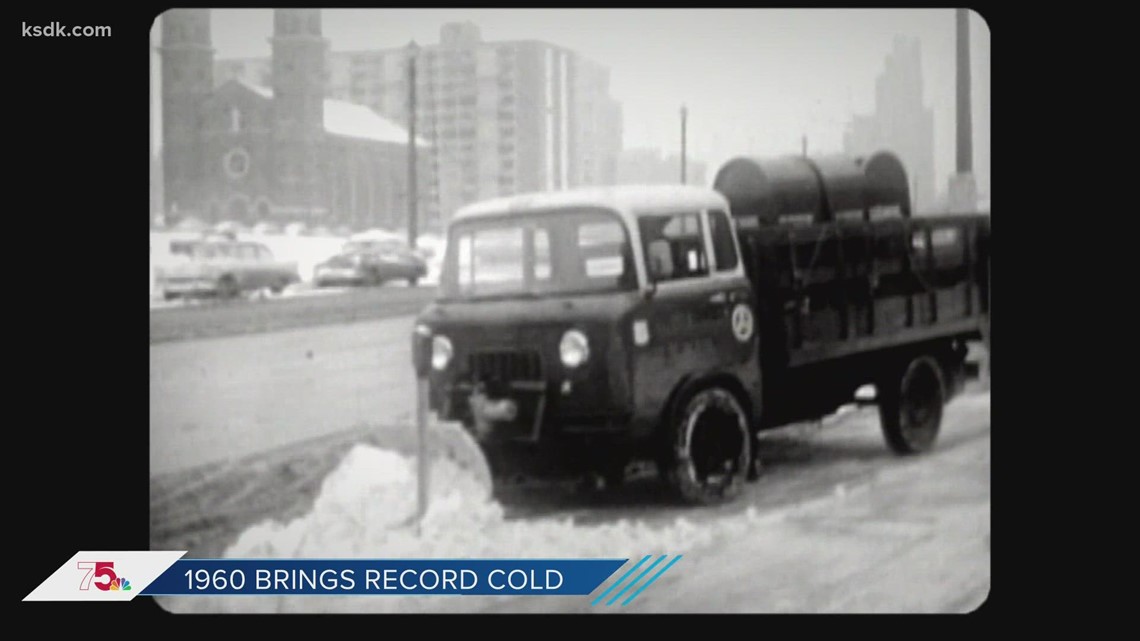 This is what a snowplow looked like when St. Louis experienced record cold in 1960