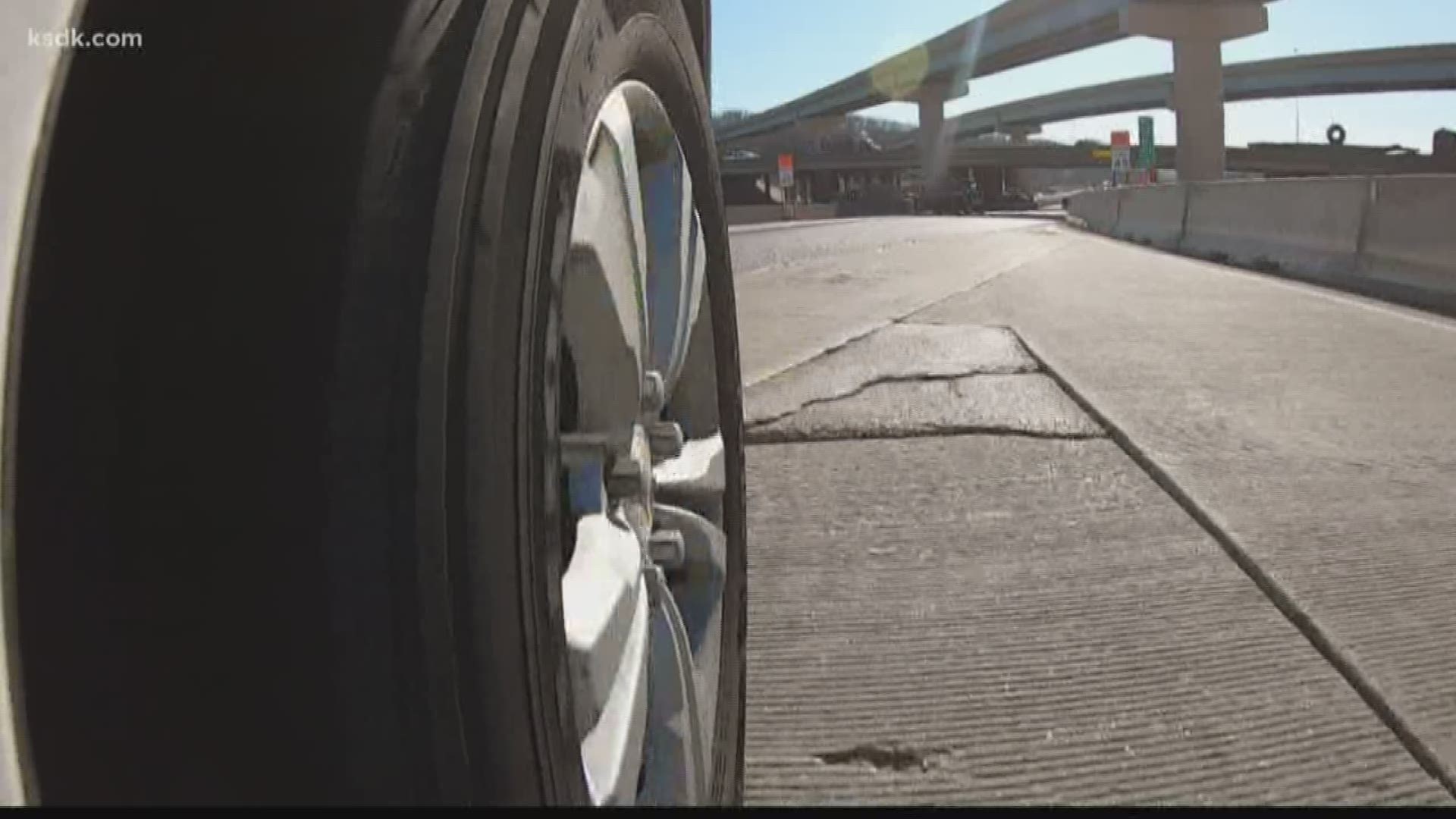 The pothole on a ramp from I-270 to I-44 was so big, one driver said it felt like the crater was a foot deep.
