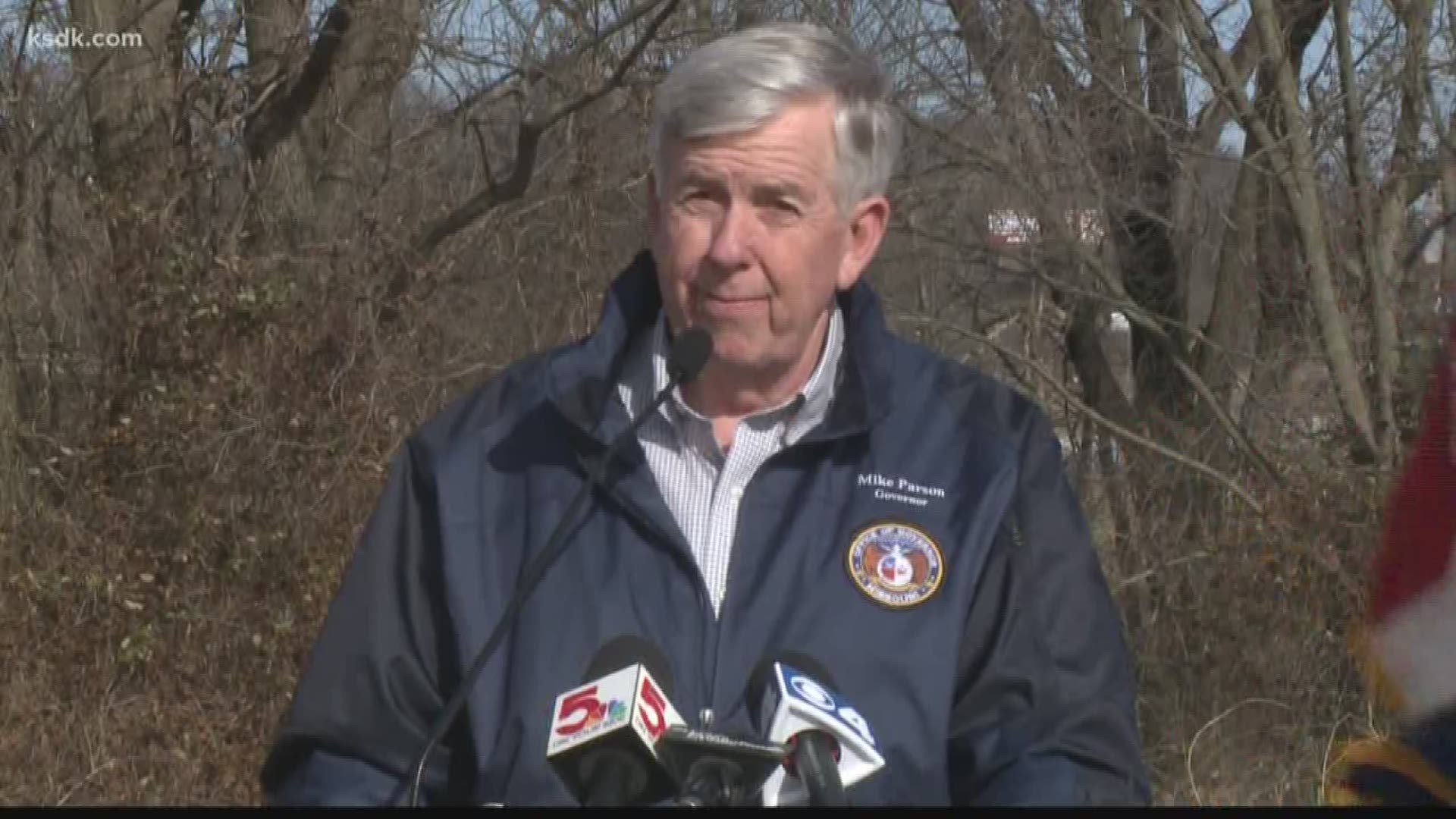 Governor Mike Parson was in our neck of the woods today talking about the seemingly un-ending problem of our crumbling bridges.
