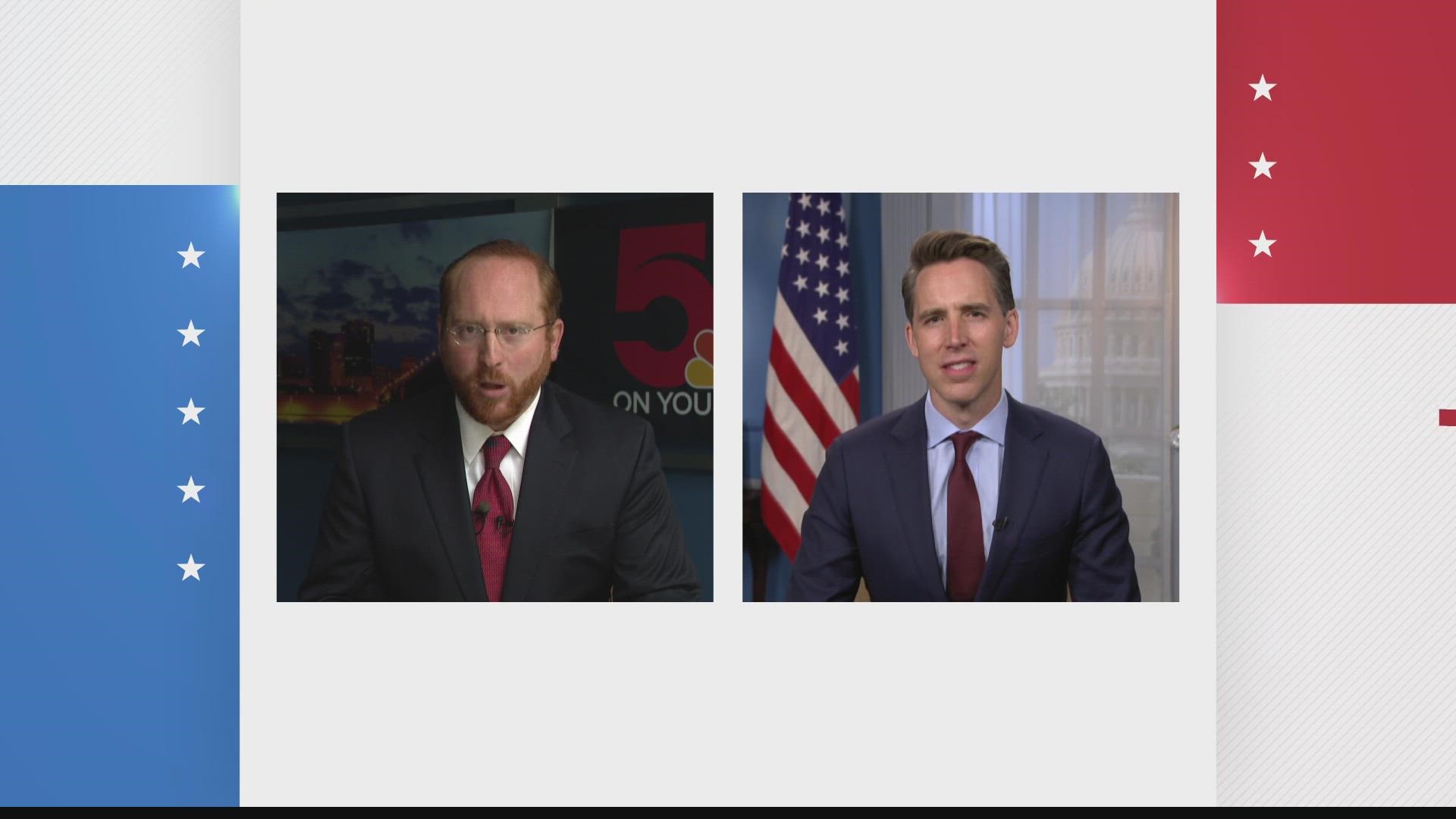 In a one-on-one interview, Hawley said his objection to the 2020 election results "would have had no outcome on the effect of the election."