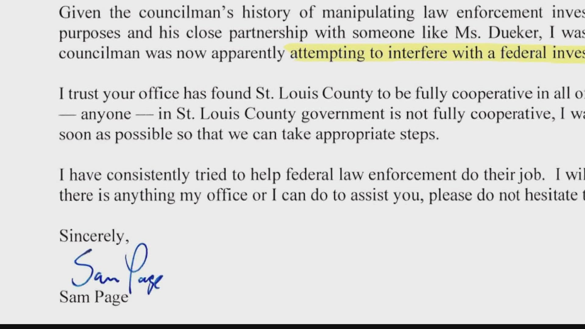 In a letter, Assistant U.S. Attorney Hal Goldsmith responded and confirmed Page's office was served grand jury subpoenas in an 'ongoing federal investigation'.