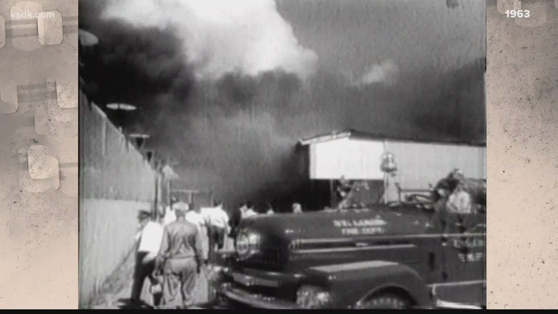 On July 19, 1963, fire broke out in one of the park's kitchens and quickly spread. The Ferris Wheel, rides and restaurants were all destroyed.