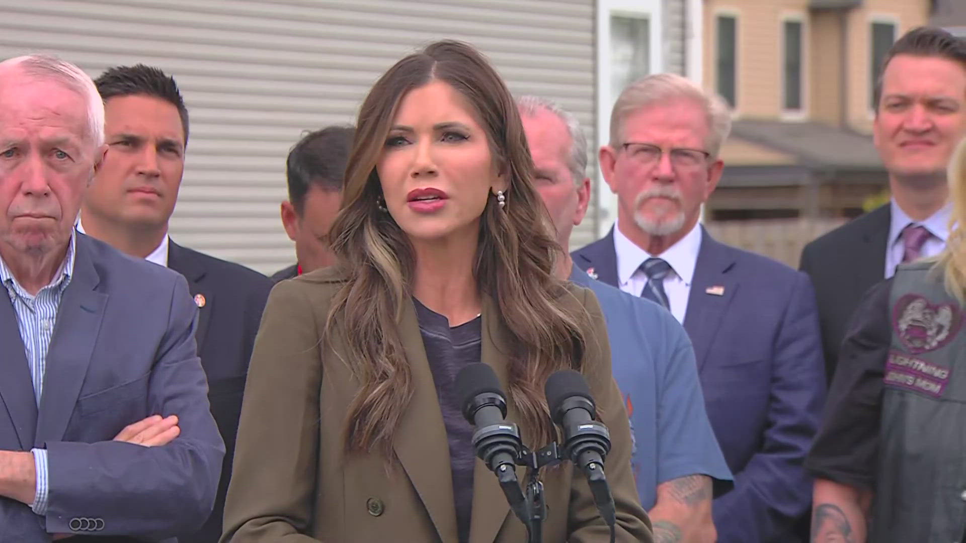 Department of homeland security secretary kristi noem calls out