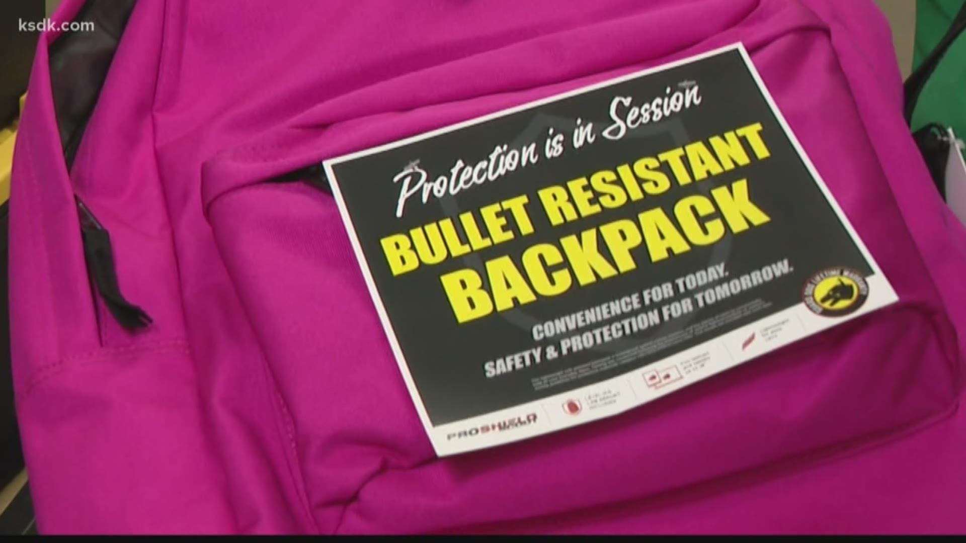 The bullet-resistant backpacks are available at both tactical stores and office supply stores.