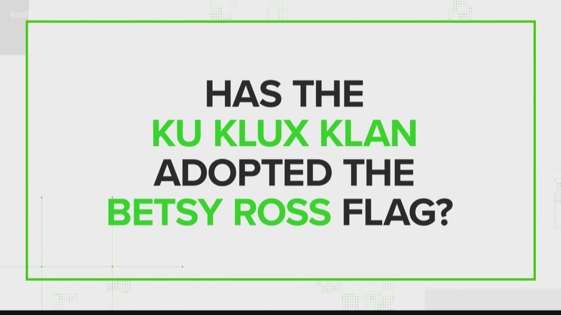 There are reports that hate groups have adopted the so-called 'Betsy Ross' flag. Our Jenna Barnes is verifying those claims.