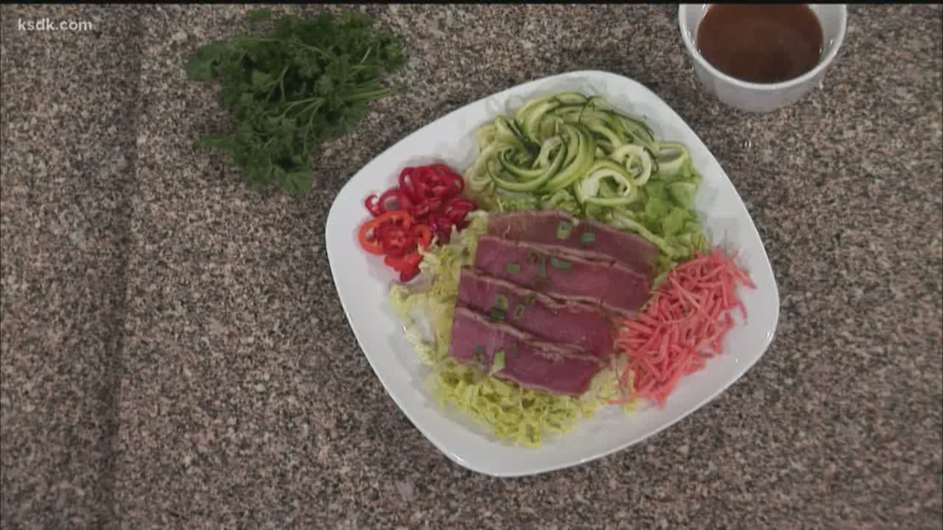 A.J. Moll of Saul Mirowitz Jewish Community School shares a recipe for Ahi Tuna Zoodler.