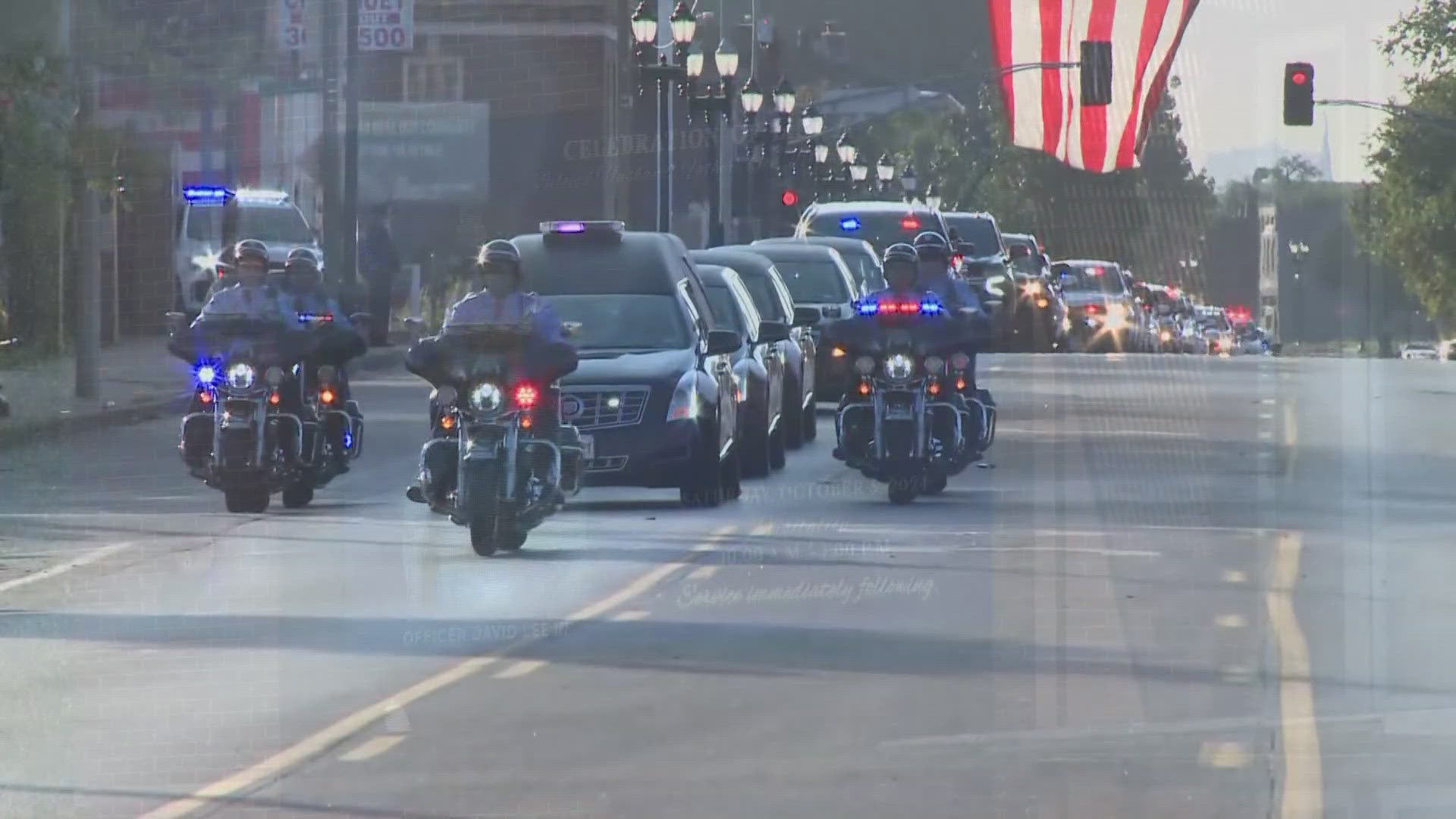 St. Louis Police and law enforcement around the country paid tribute to fallen officer David Lee.