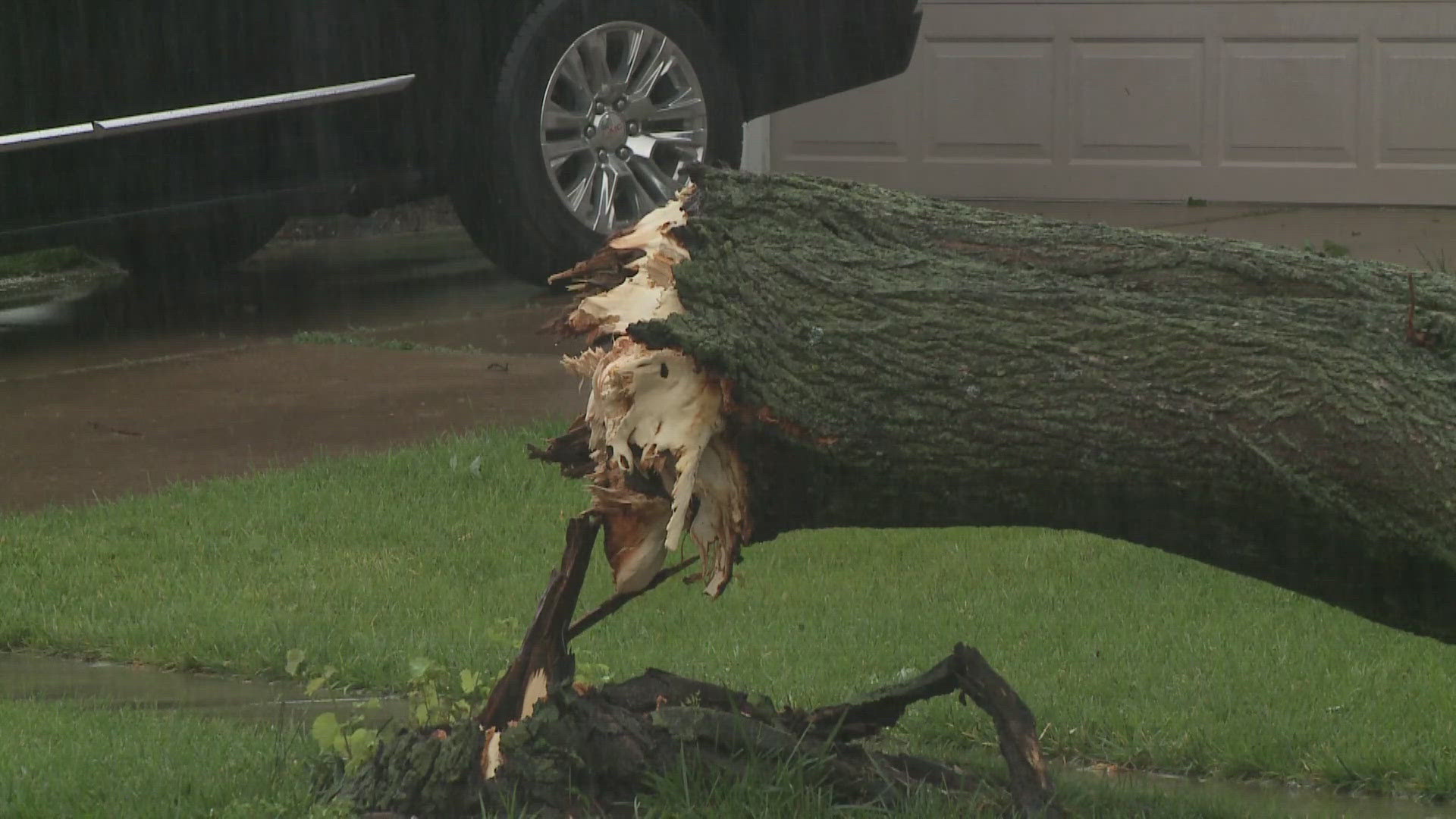 Damage is being assessed, and insurance agents are being called into Wildwood and Chesterfield today. A suspected tornado swept through the area yesterday afternoon.
