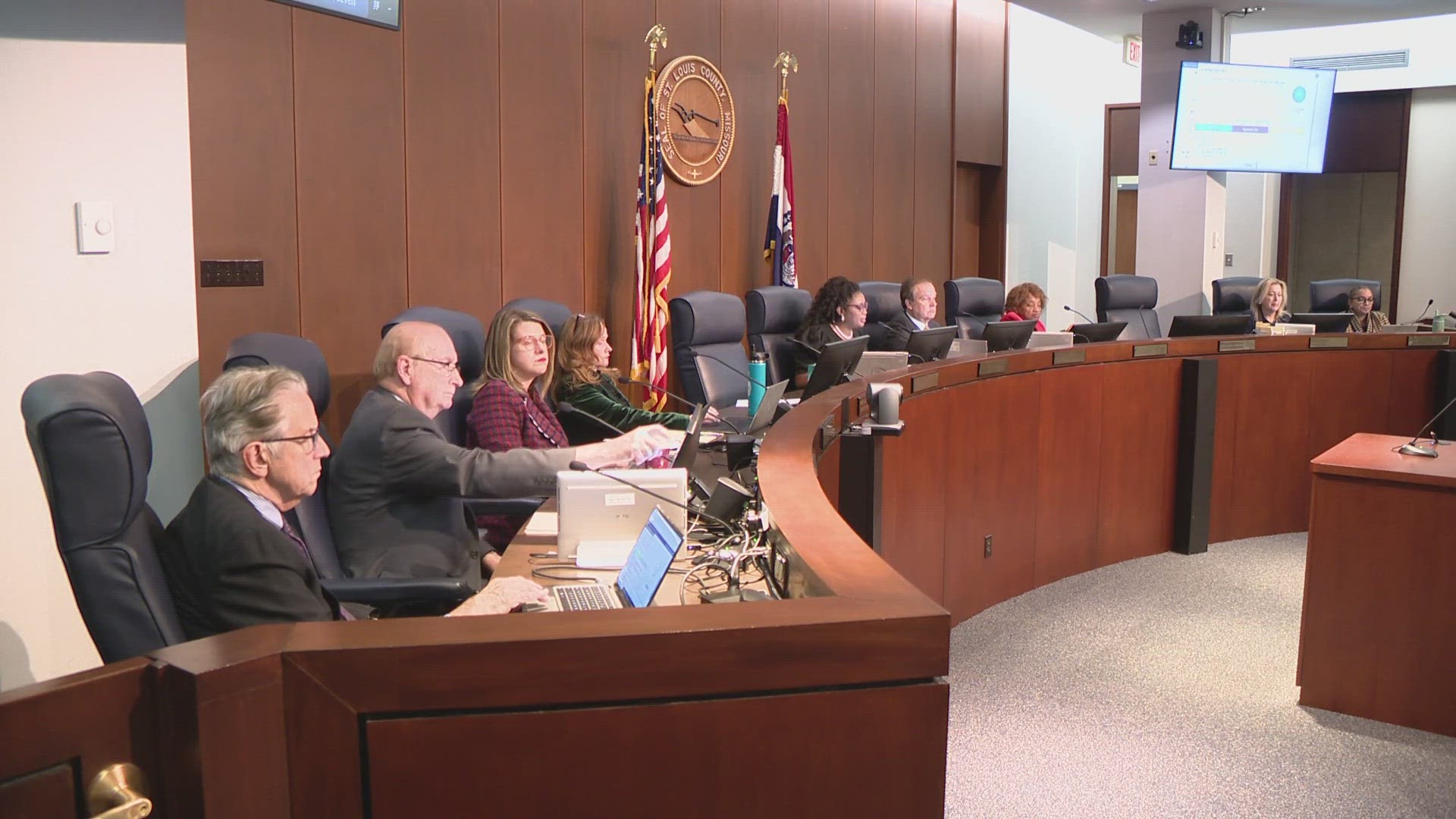 The St. Louis County Council on Tuesday approved $14 million in cuts to next year's budget. St. Louis County Executive Sam Page warned council members.