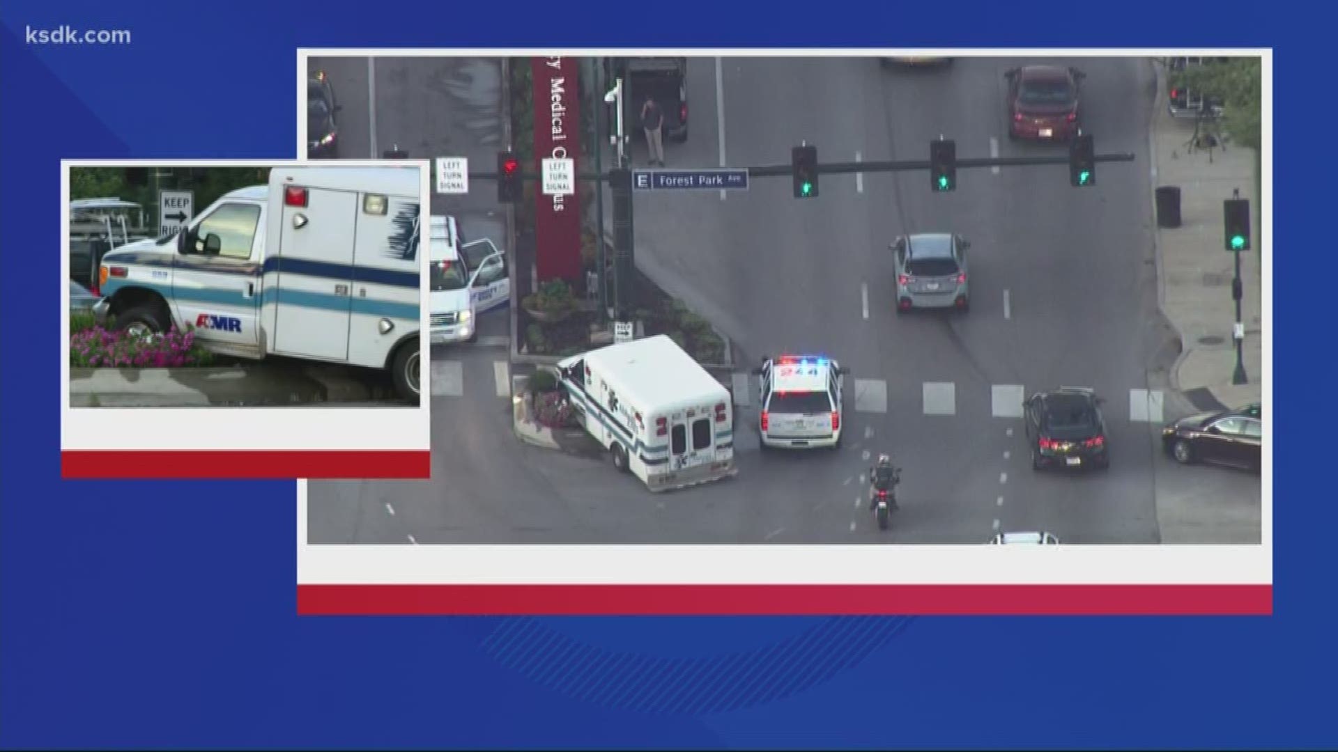 Ambulance involved in crash on Kingshighway