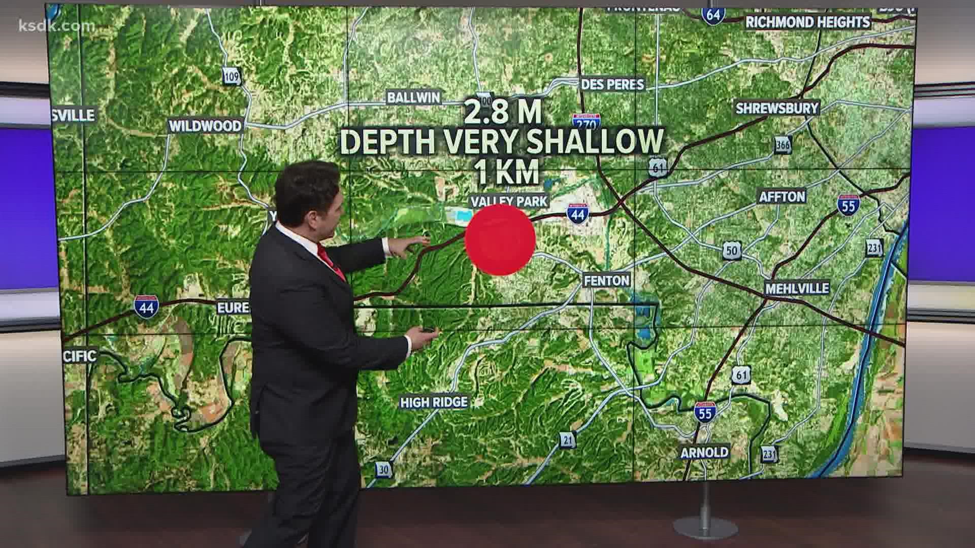 It was a shallow quake in the St. Louis area, which made it feel stronger to those who felt it.