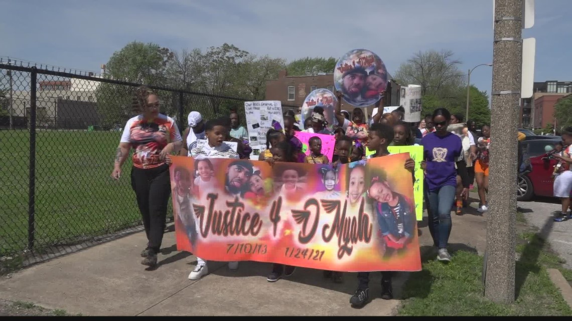 Mother's Day Anti-Violence March honors 7-year-old and her father killed in January 2021
