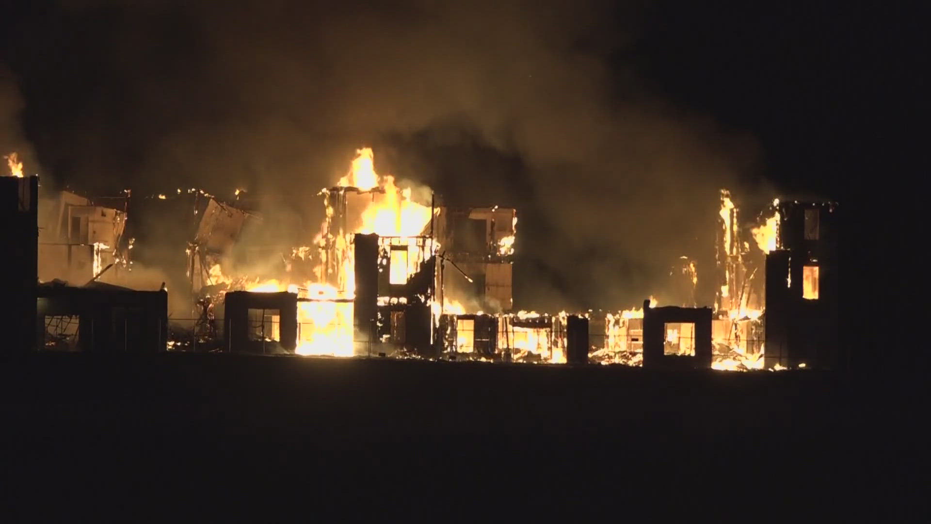 The building was still under construction at the time of the fire. No injuries have been reported.