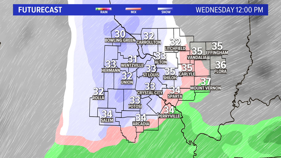 St Louis Weather Light Snow Possible Wednesday Ksdk Com