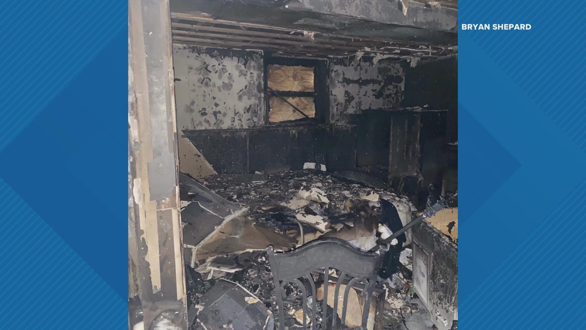 A St. Peters couple is thankful they're alive after a fire spread throughout their house. The flames caused them to lose almost everything on Thanksgiving night.