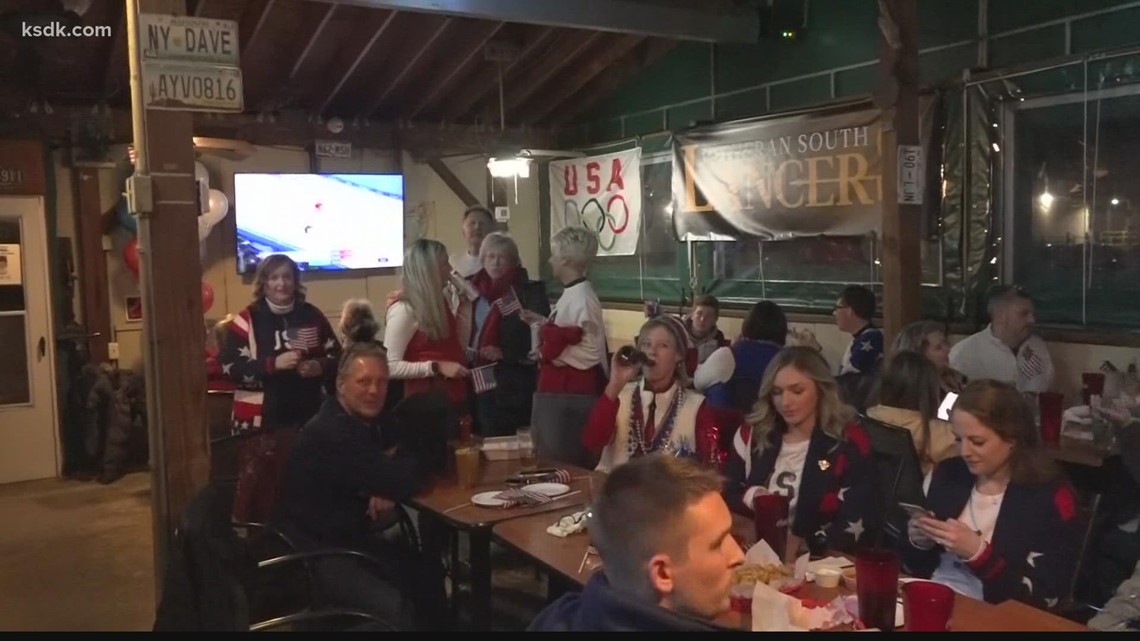 Family and friends turn out to support St. Louis area resident Ian Quinn in Winter Olympics