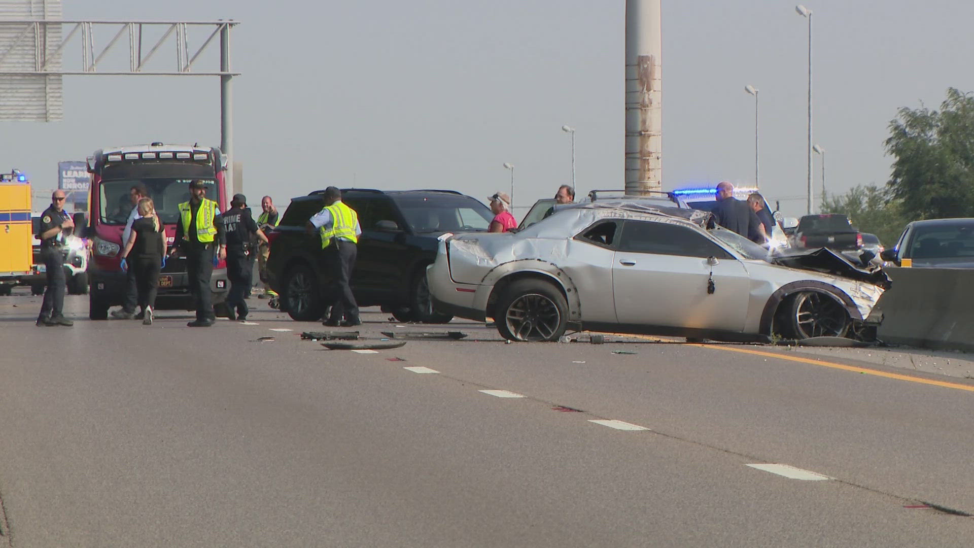 A 3-year-old is dead after a car crash on I-70 in north St. Louis. Police say the driver was speeding and weaving in and out of traffic when he crashed into a semi.