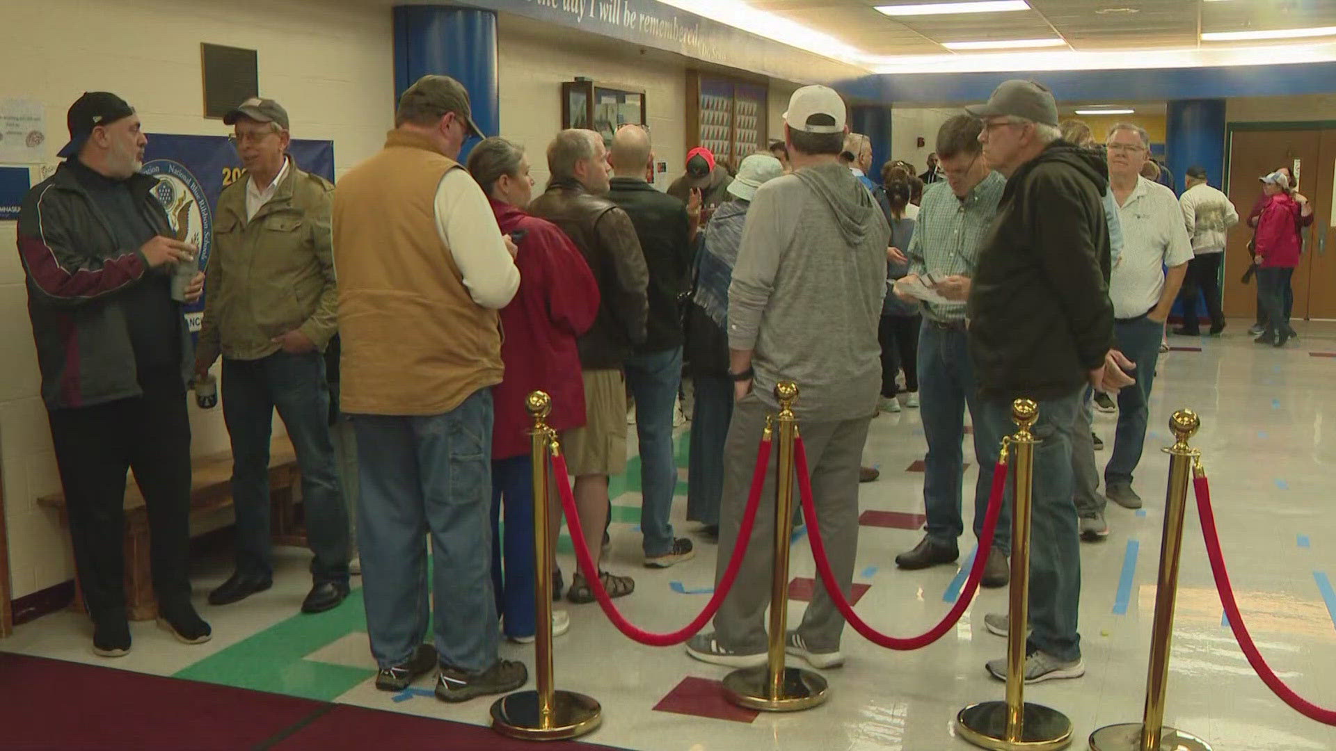 Polls are open from 6 a.m. to 7 p.m. in Missouri and Illinois. Flooding could have an impact on some polling places.